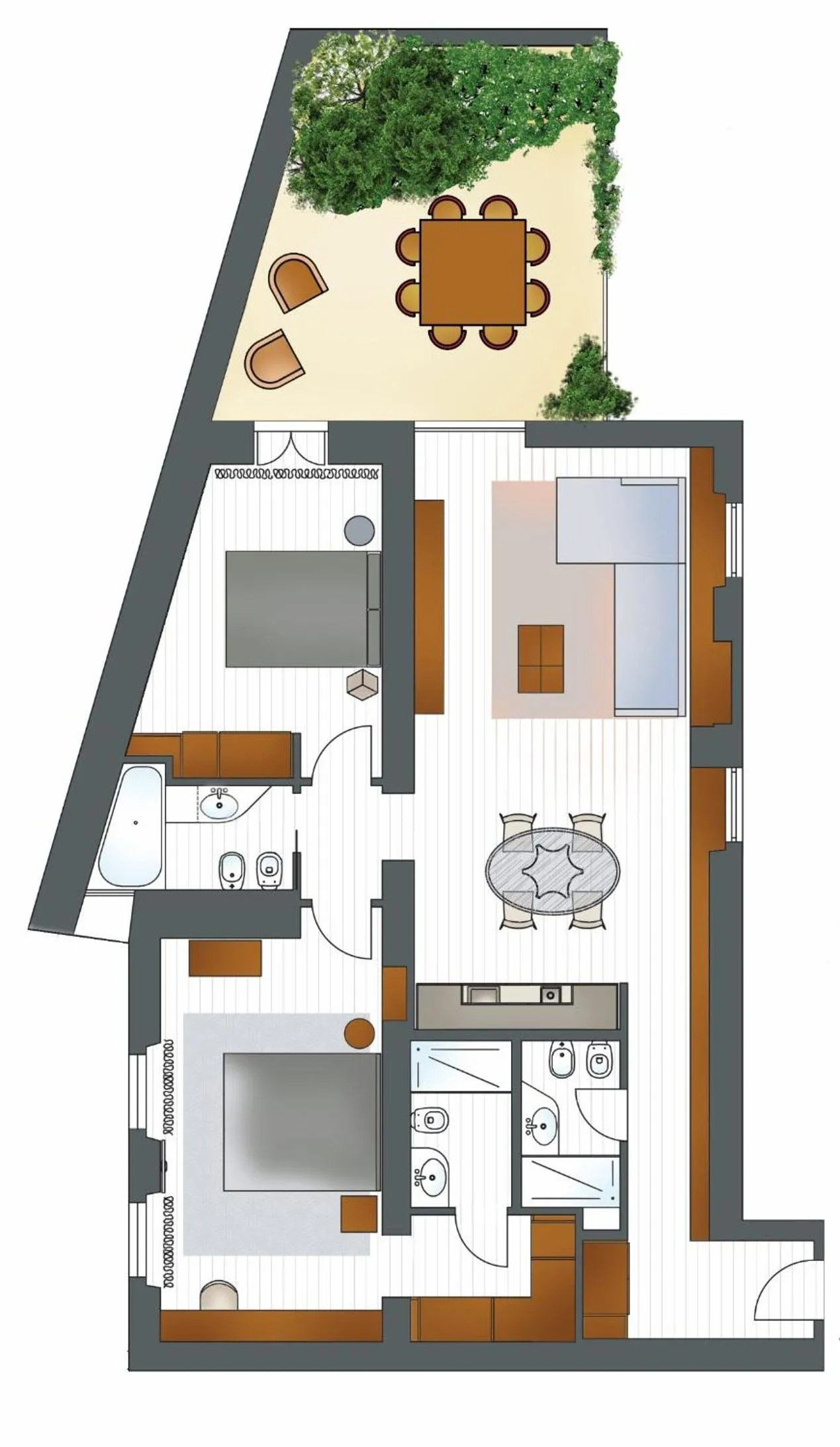 Floor plan in Ariosto Social Club