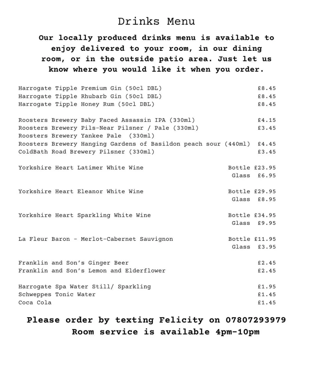 Meals in The Franklin