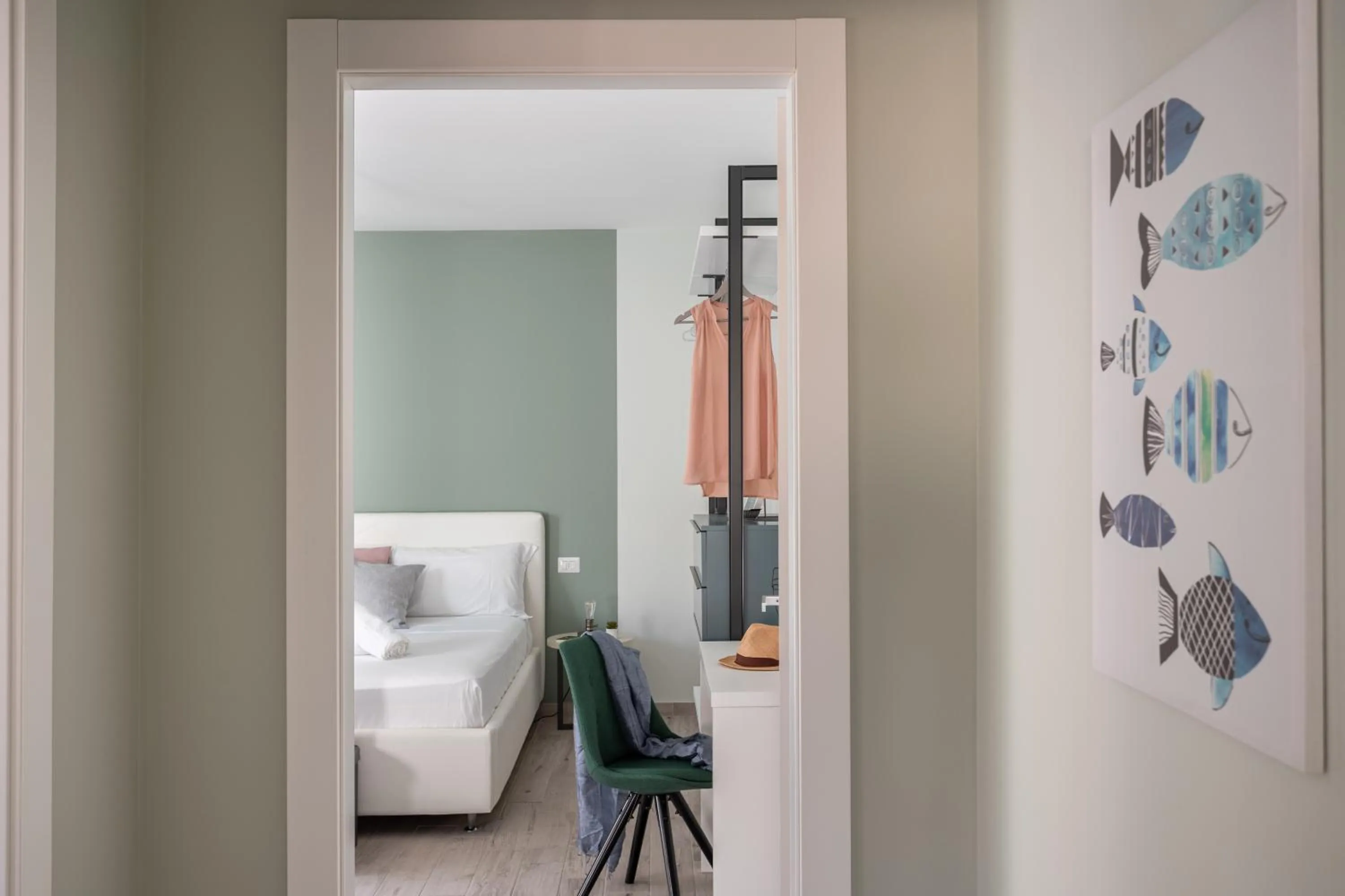 Decorative detail, Bed in Volturno3 Suites & more