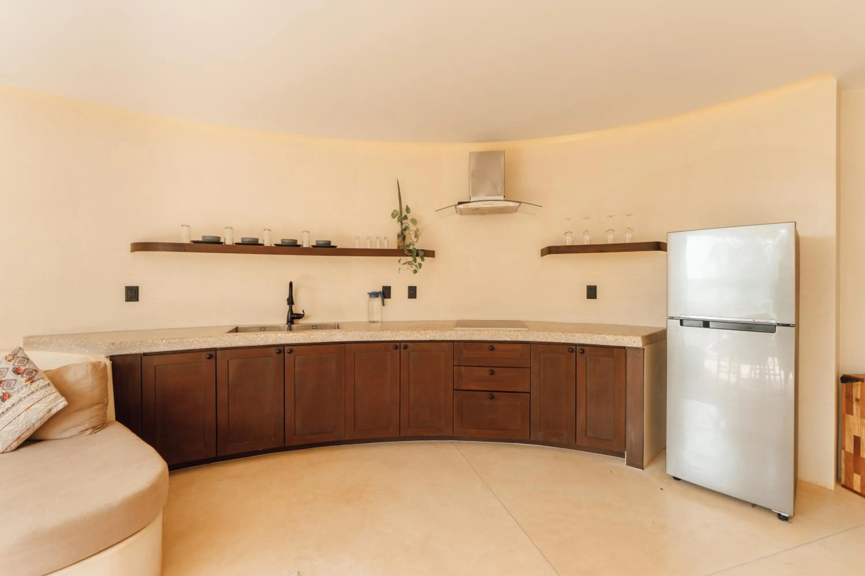 Kitchen or kitchenette in Kan Tulum Hotel