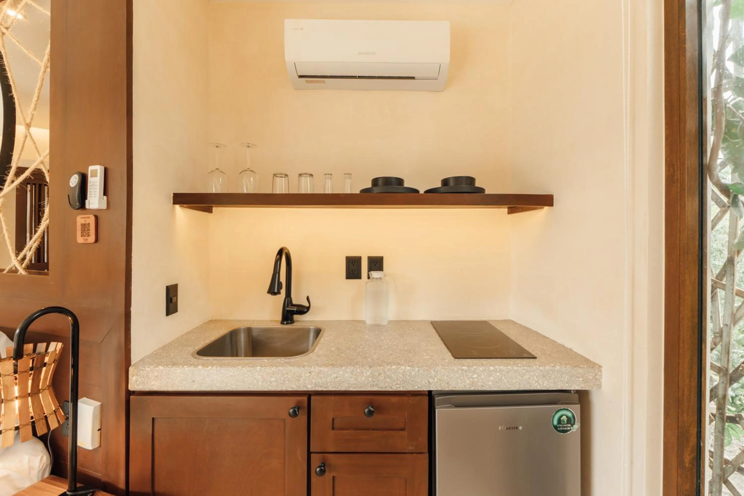 Kitchen or kitchenette in Kan Tulum Hotel