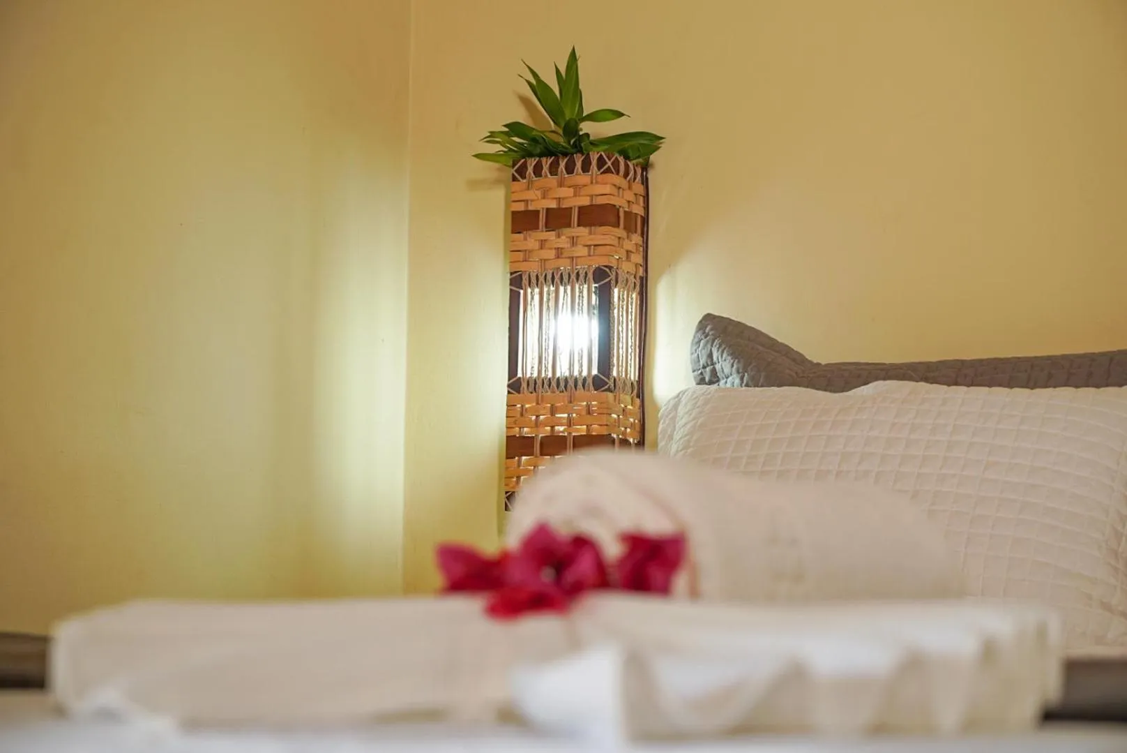 Bed in Pousada Rota dos Ventos