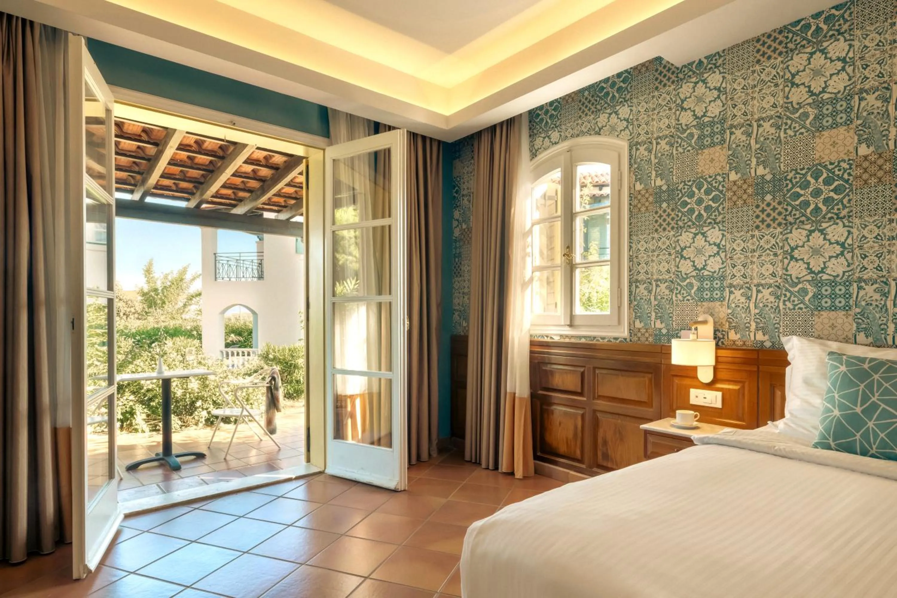 Bed in Zeus Eretria Resort