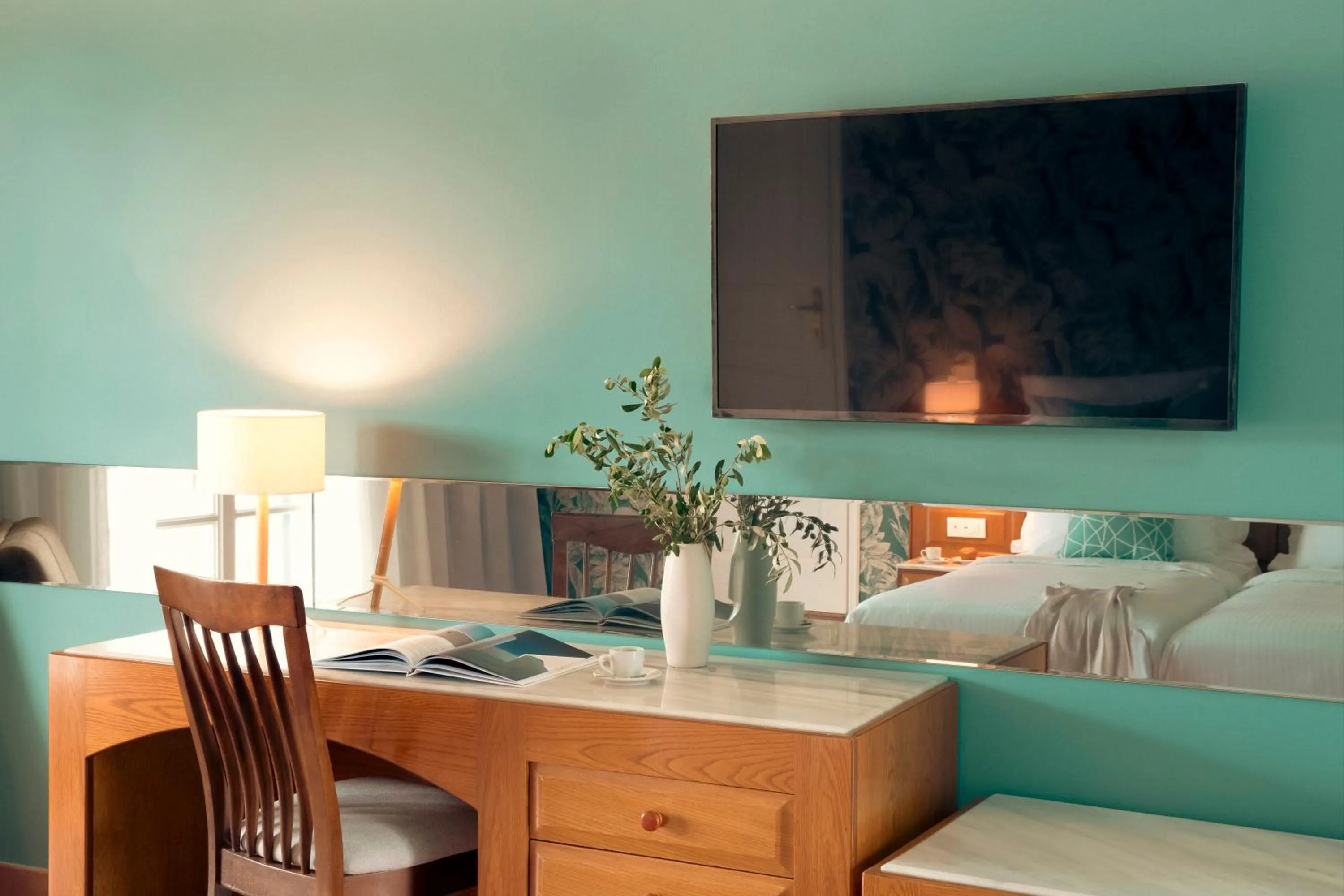 Bed in Zeus Eretria Resort