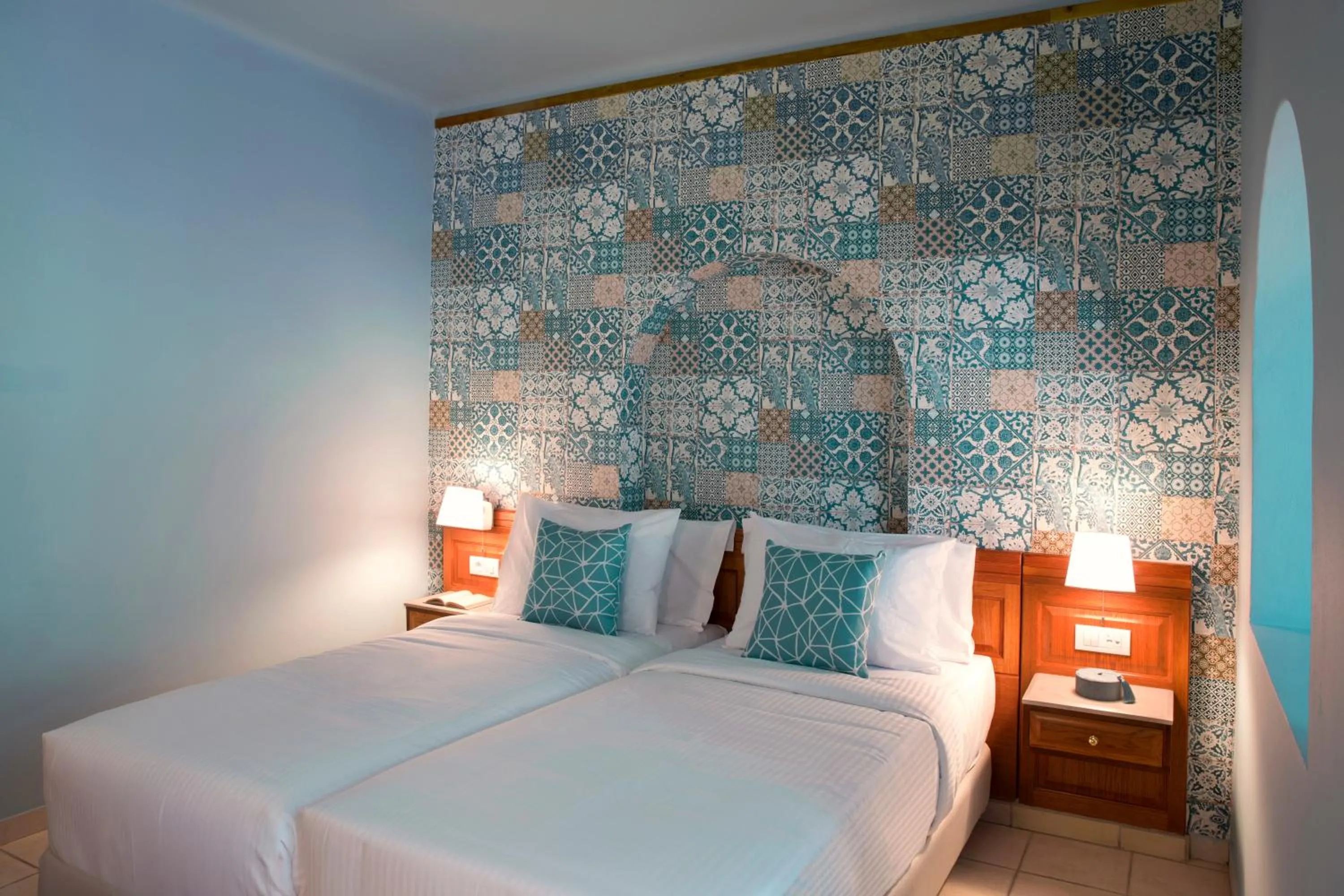 Bed in Zeus Eretria Resort