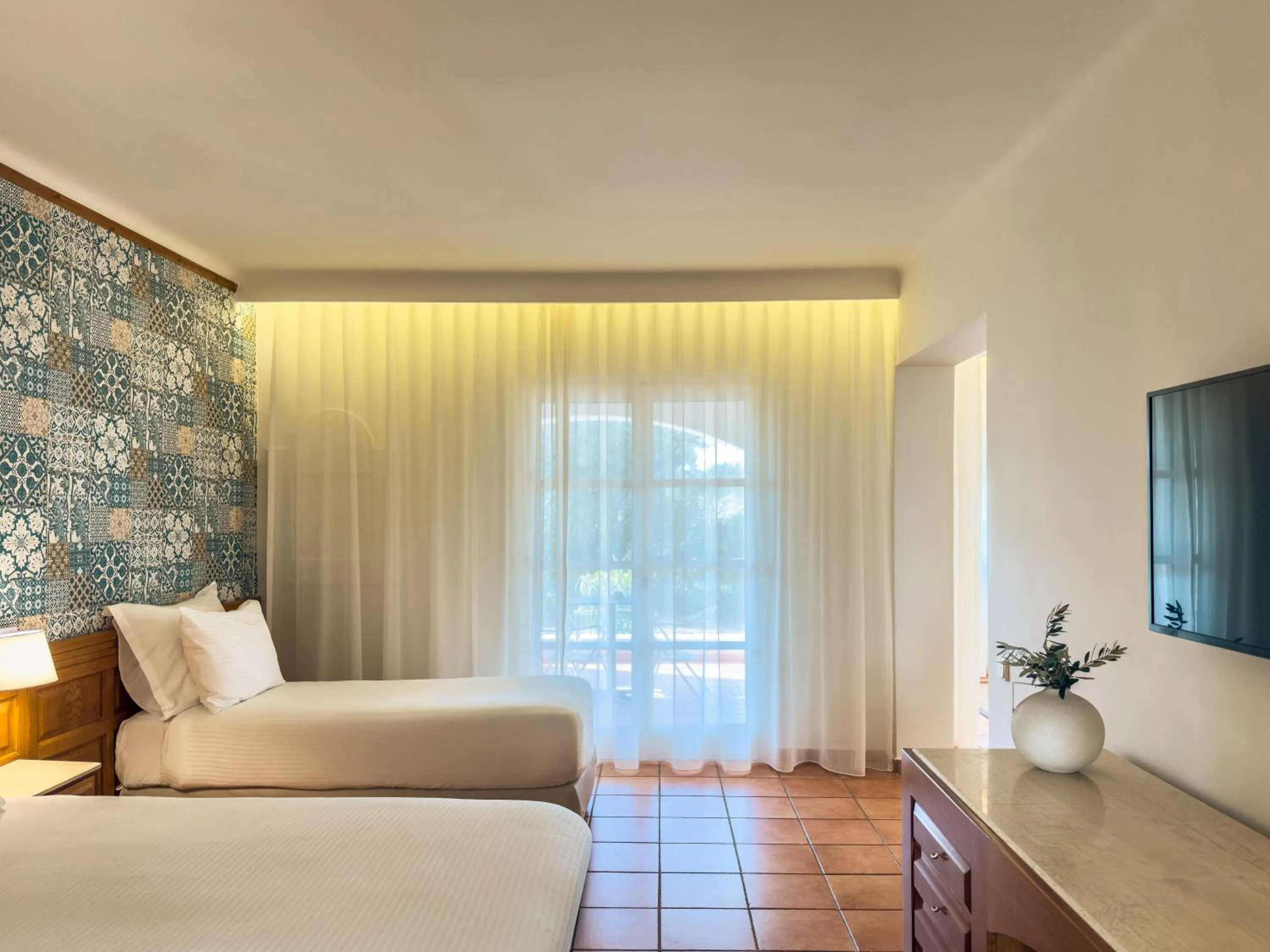 Bed in Zeus Eretria Resort