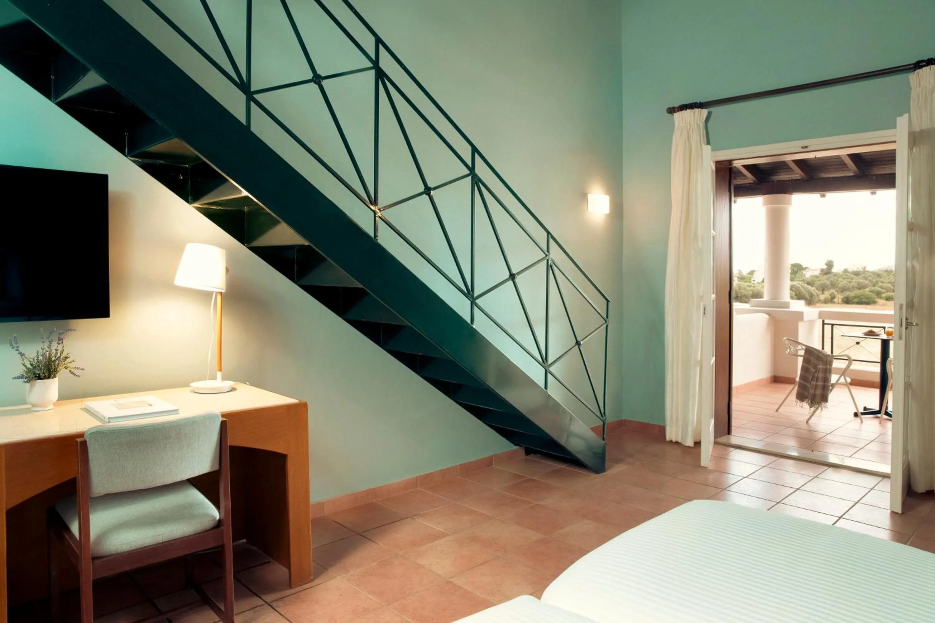 Bed in Zeus Eretria Resort