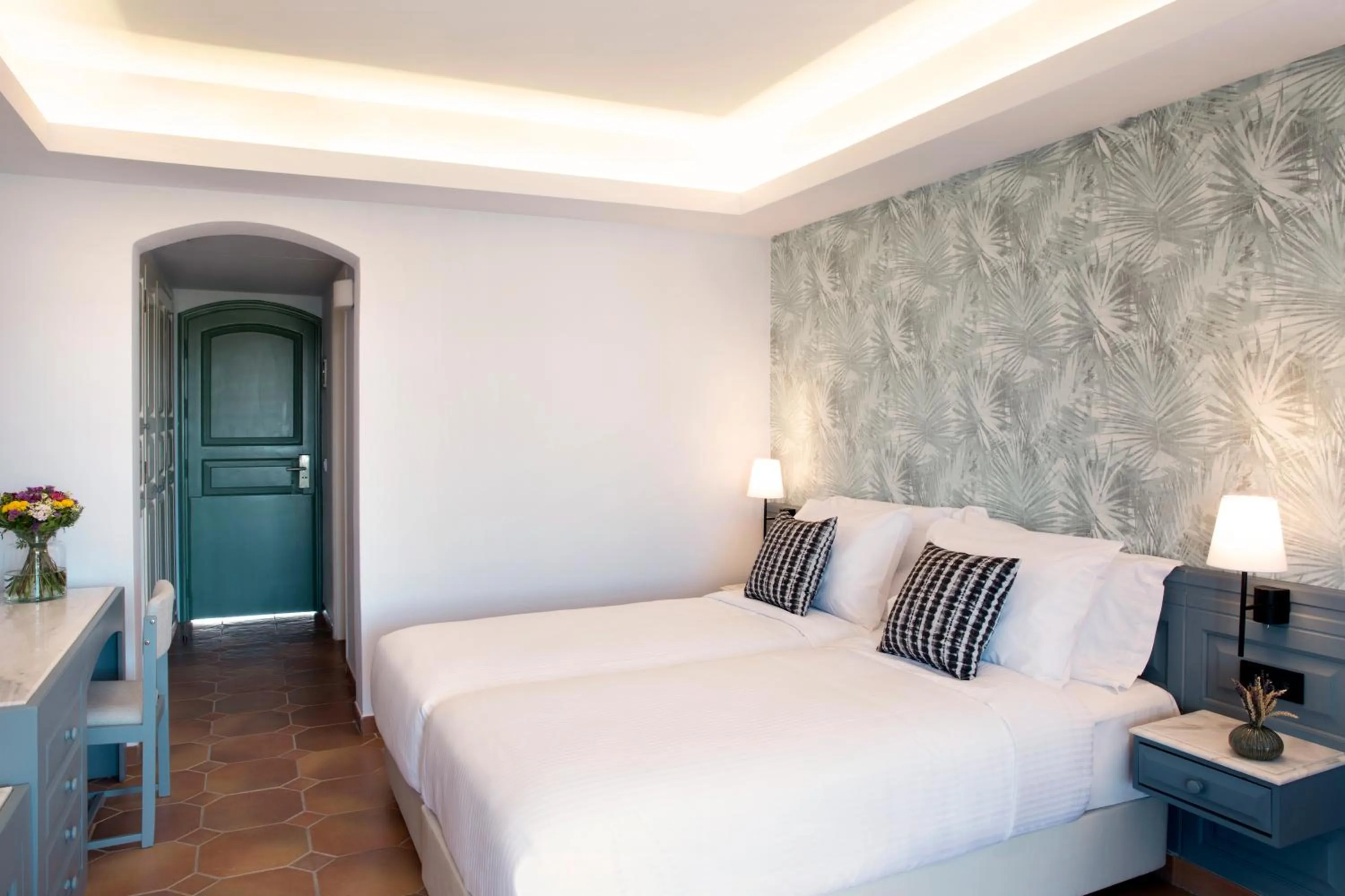 Bed in Zeus Eretria Resort