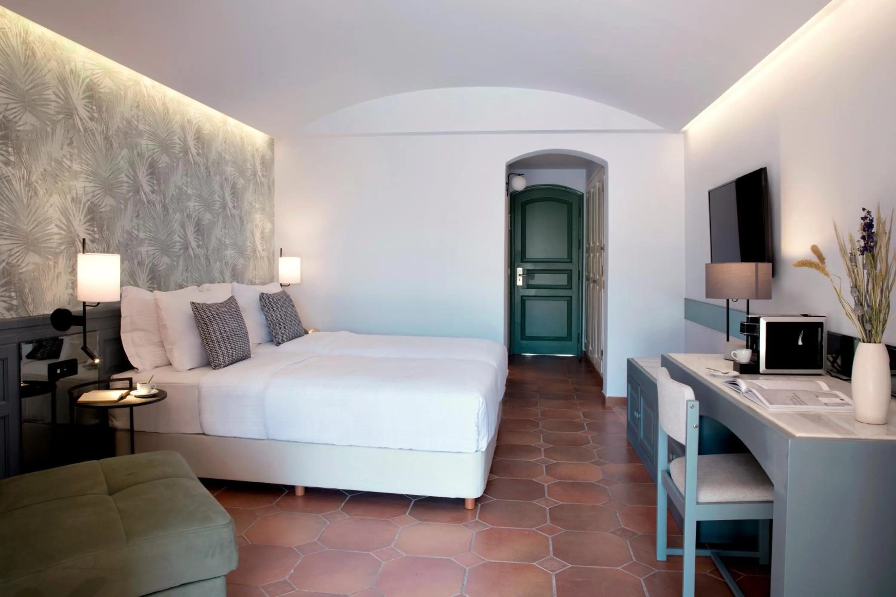 Bed in Zeus Eretria Resort