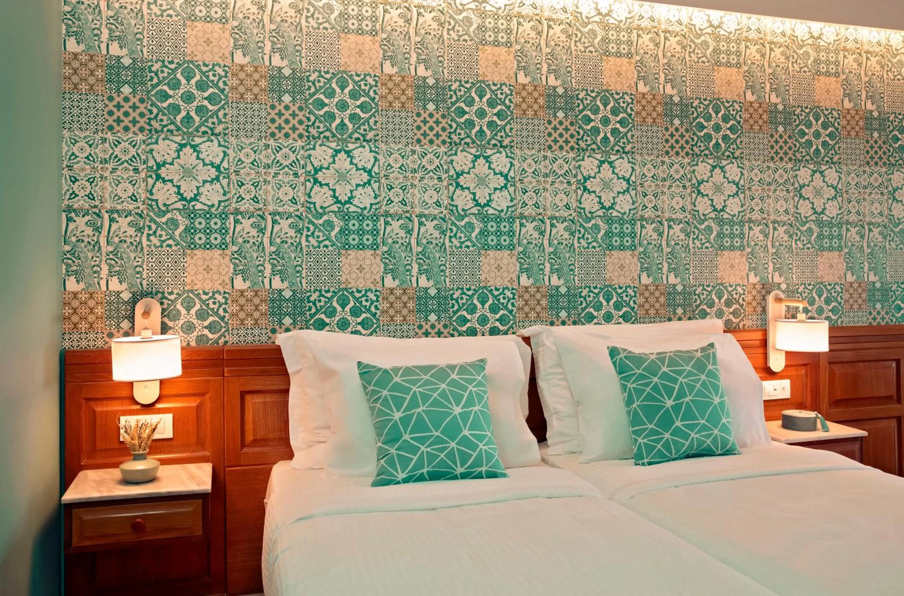 Bed in Zeus Eretria Resort