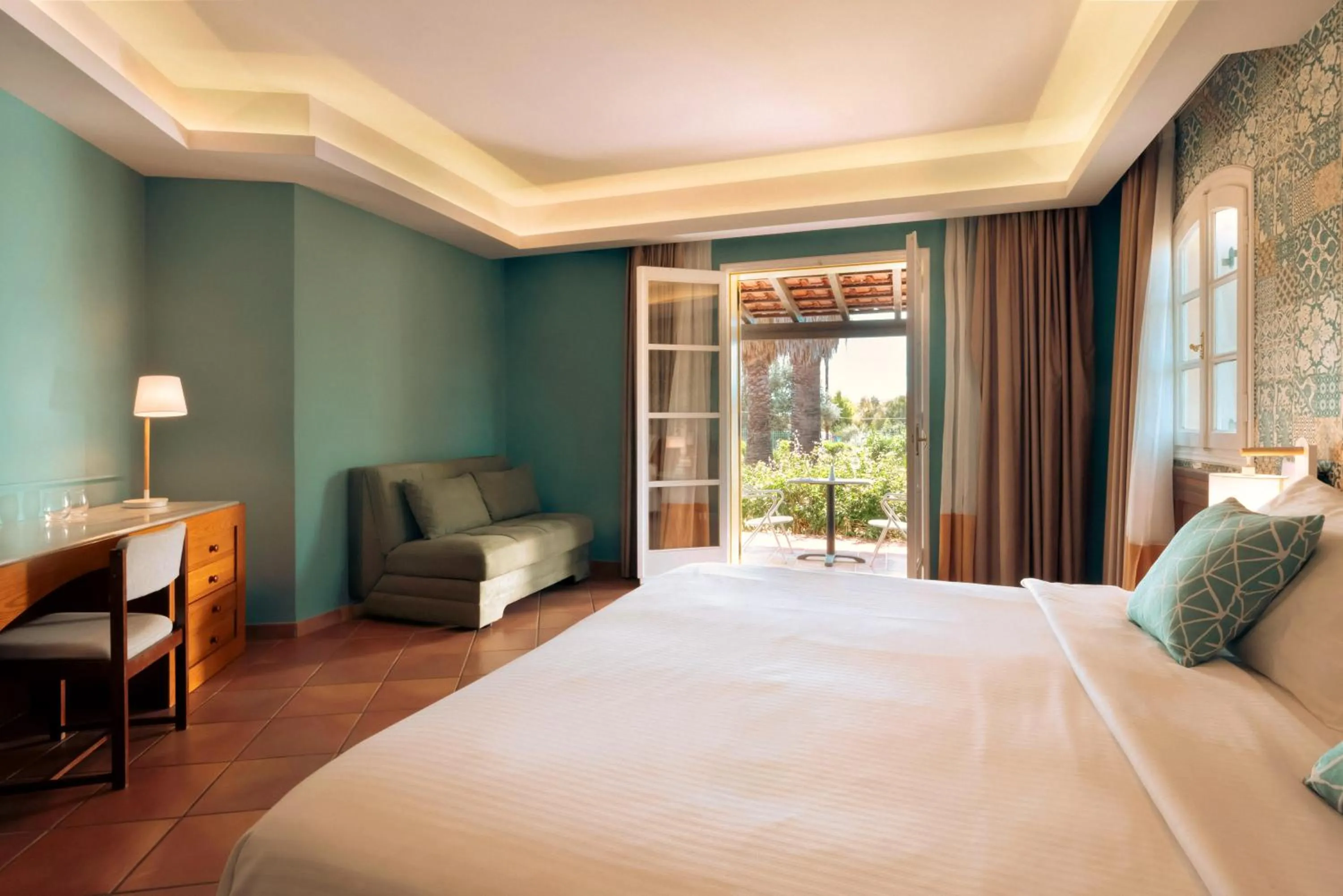 Bed in Zeus Eretria Resort