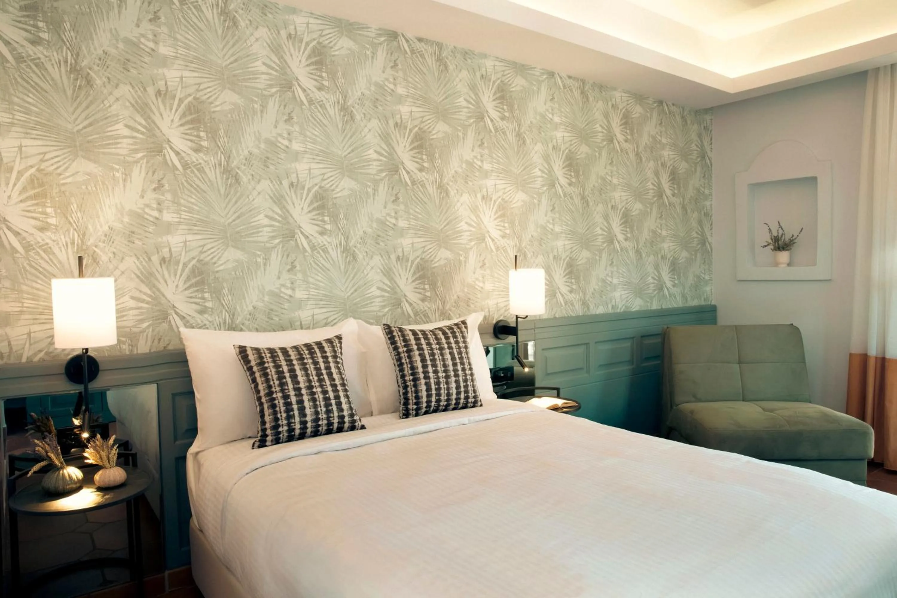 Bed in Zeus Eretria Resort