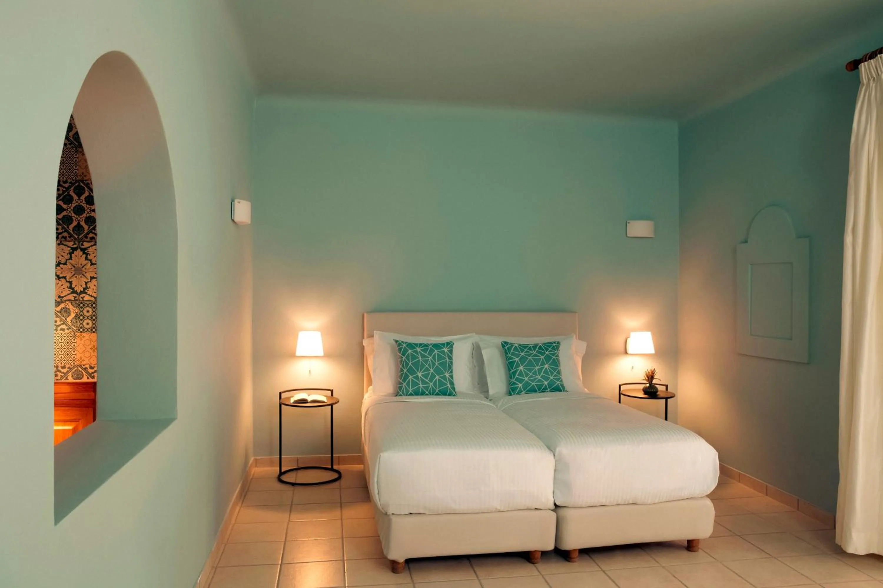 Bed in Zeus Eretria Resort