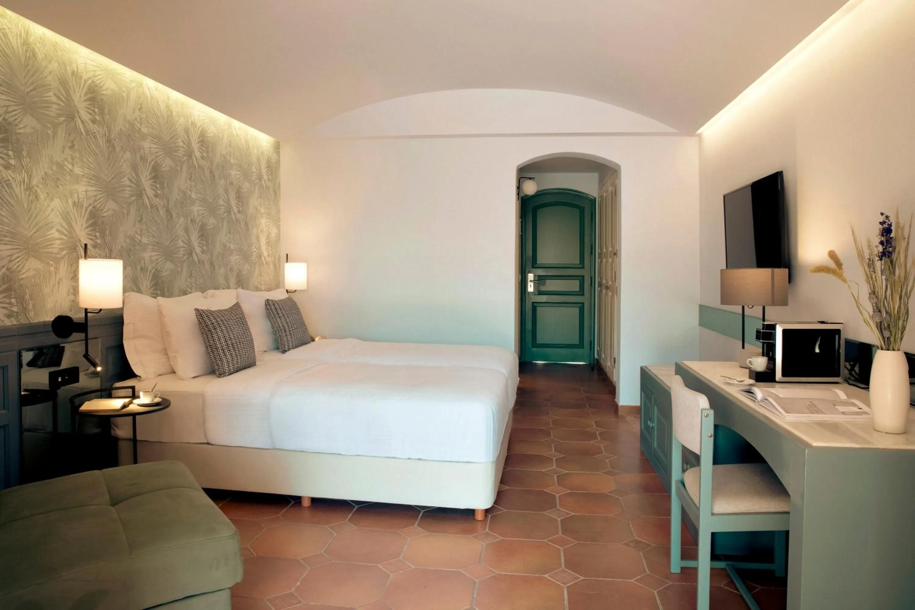 Bed in Zeus Eretria Resort