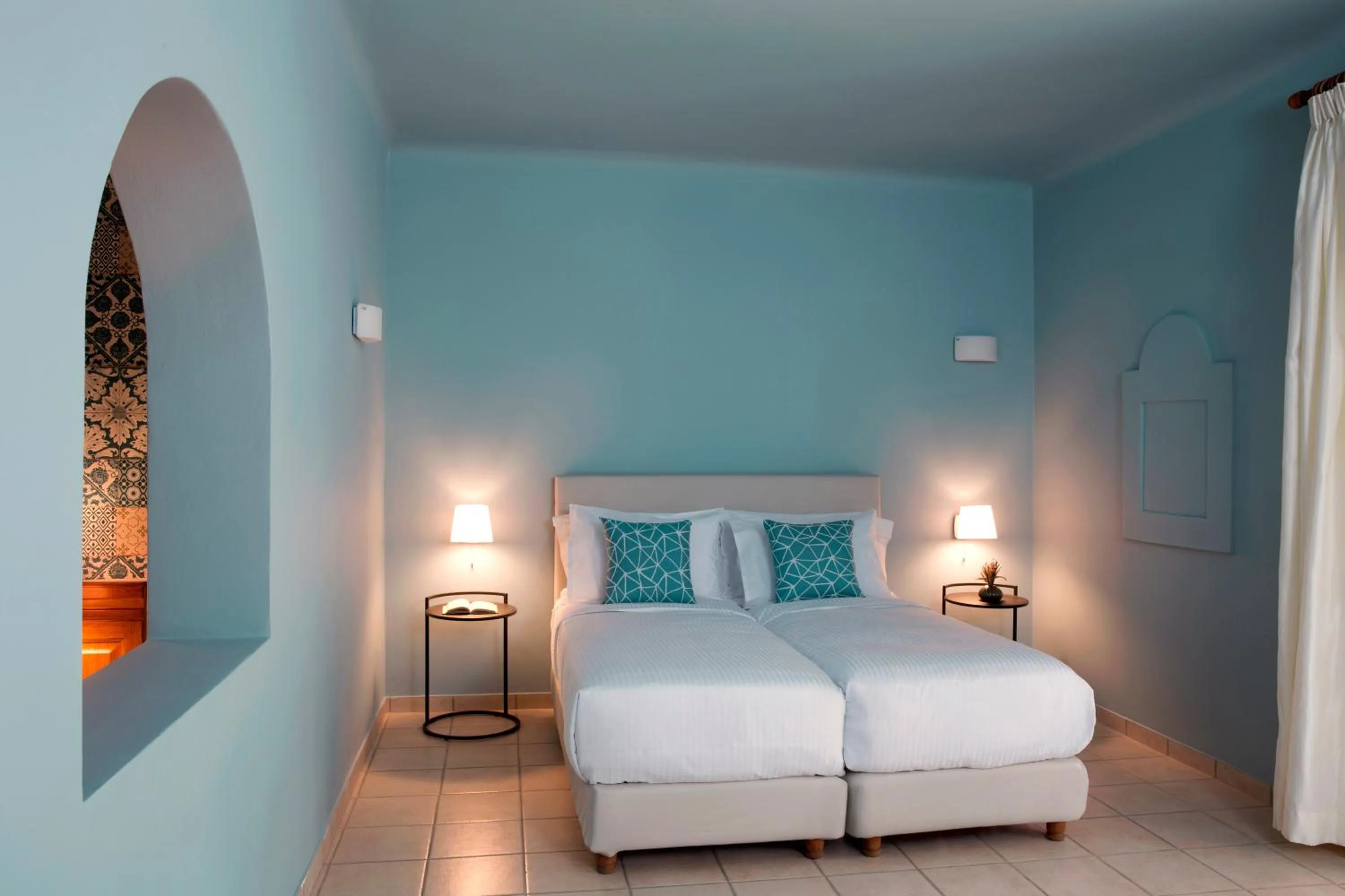 Bed in Zeus Eretria Resort