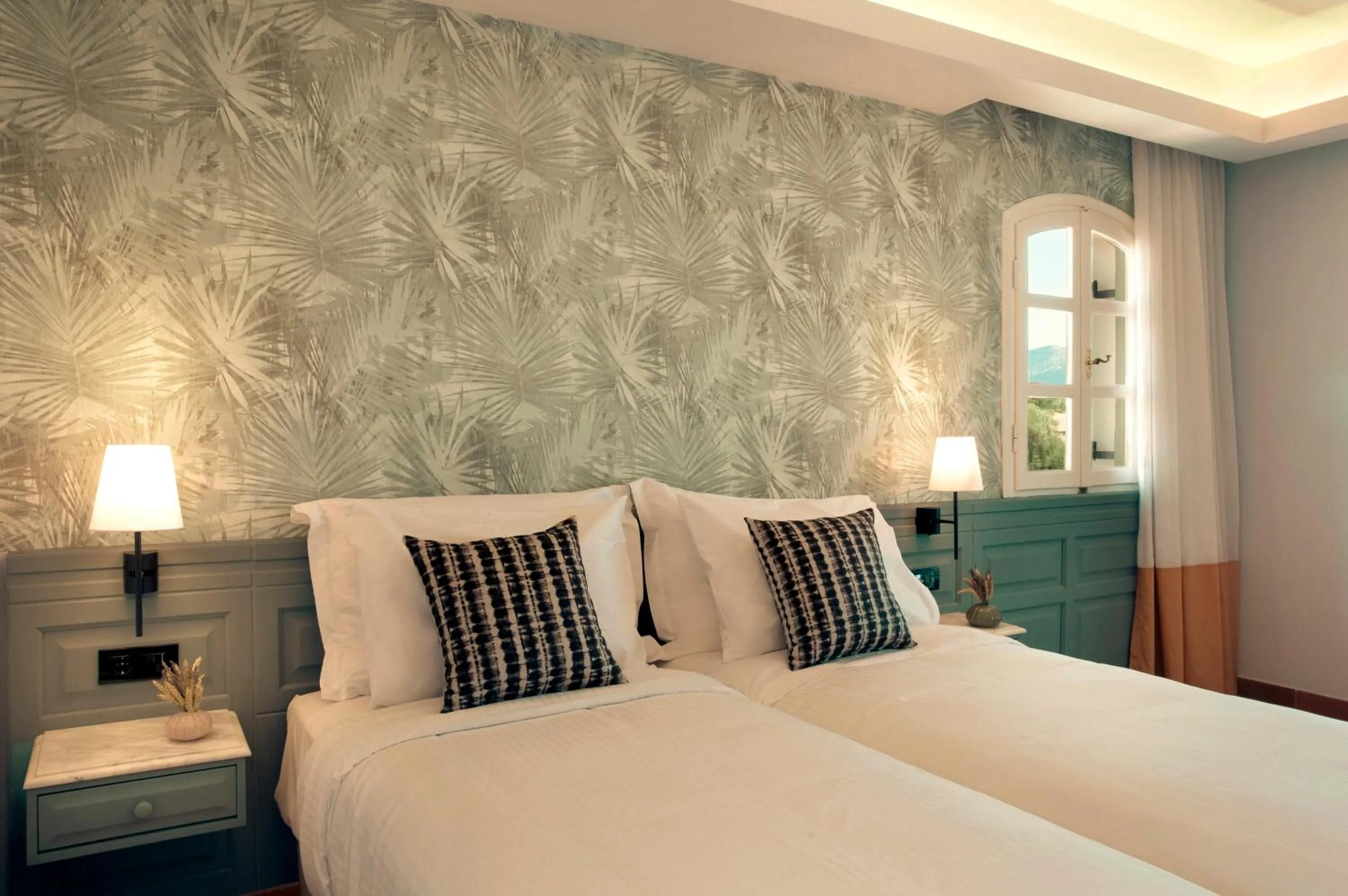 Bed in Zeus Eretria Resort