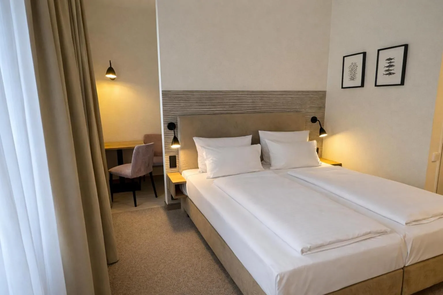Photo of the whole room, Bed in DORMERO Aparthotel Stralsund