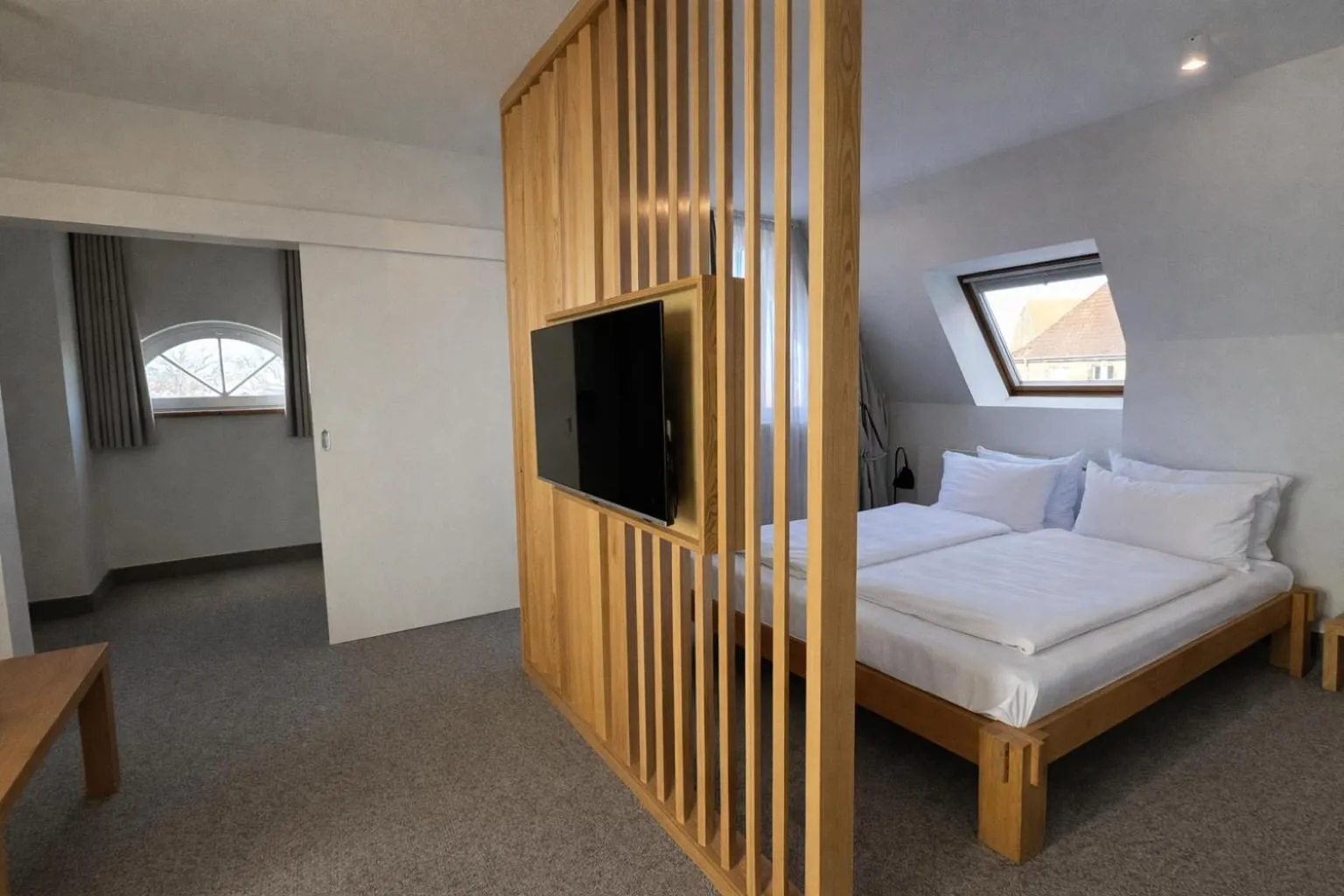 Photo of the whole room, Bed in DORMERO Aparthotel Stralsund
