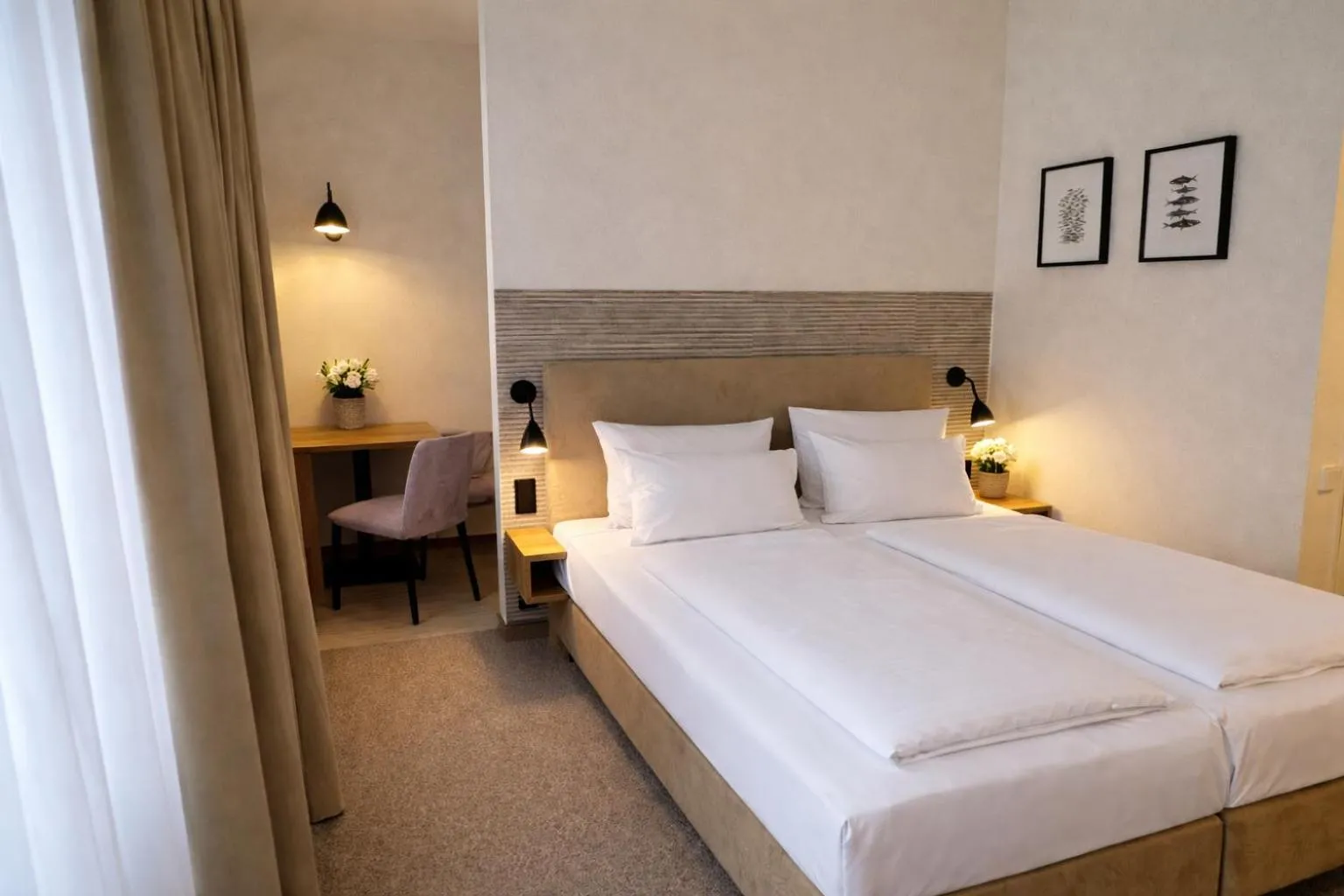 Photo of the whole room, Bed in DORMERO Aparthotel Stralsund