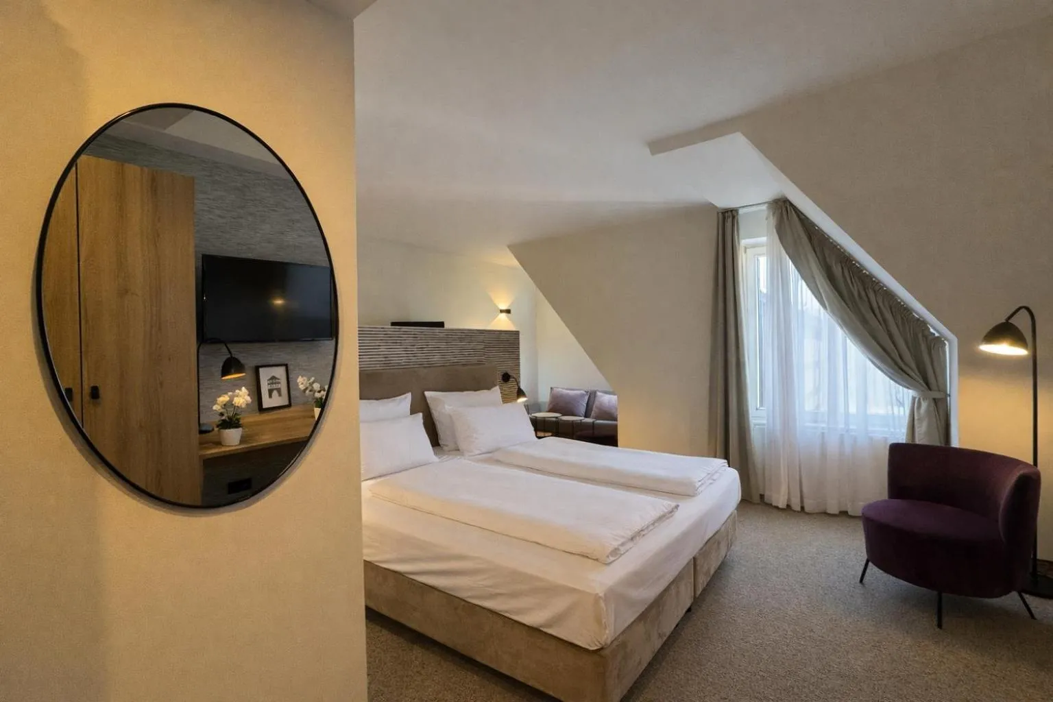 Photo of the whole room, Bed in DORMERO Aparthotel Stralsund