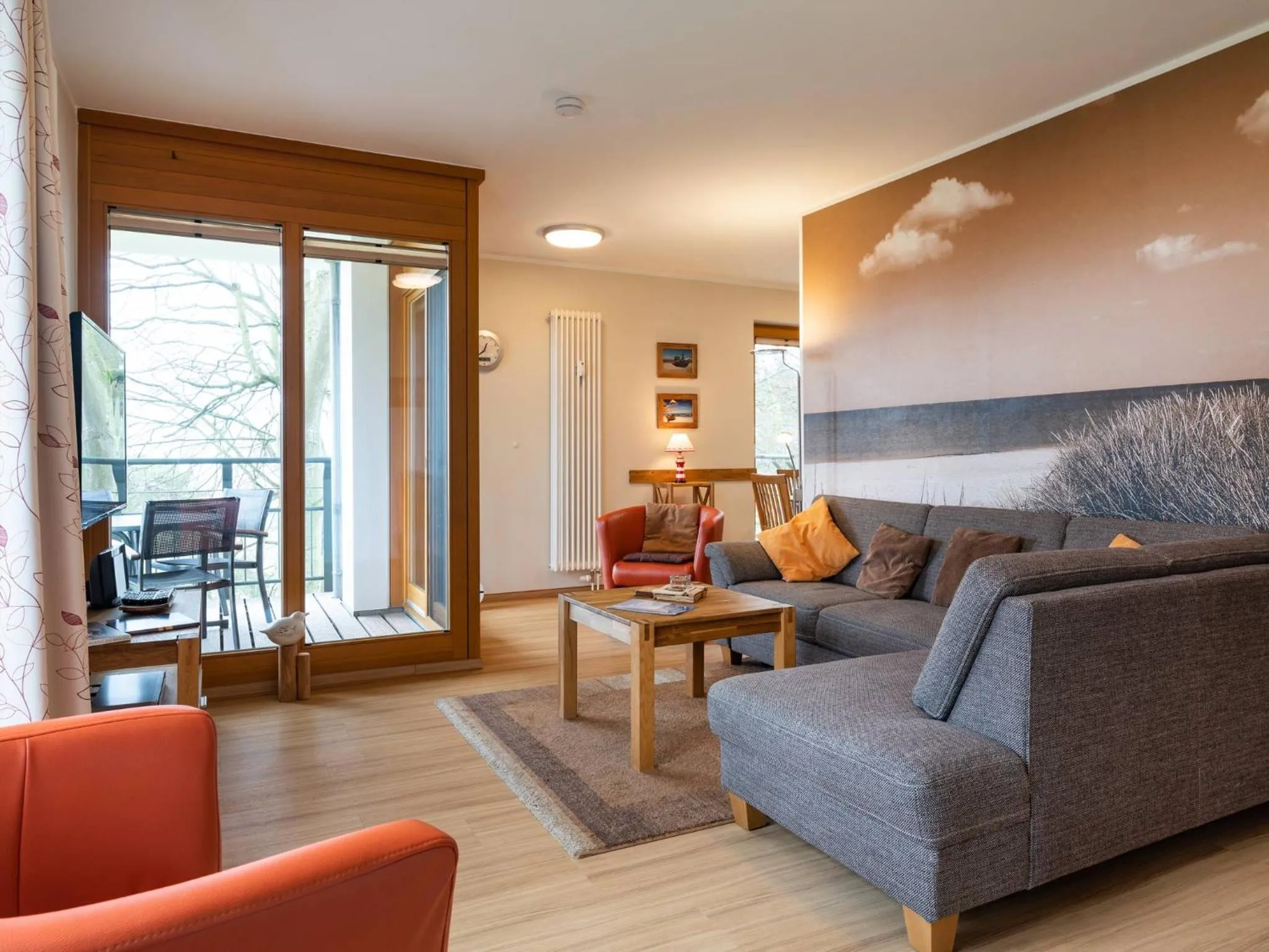 Living room in Kaiservillen Heringsdorf - Ferienwohnung mit 2 Schlafzimmern und Balkon D212