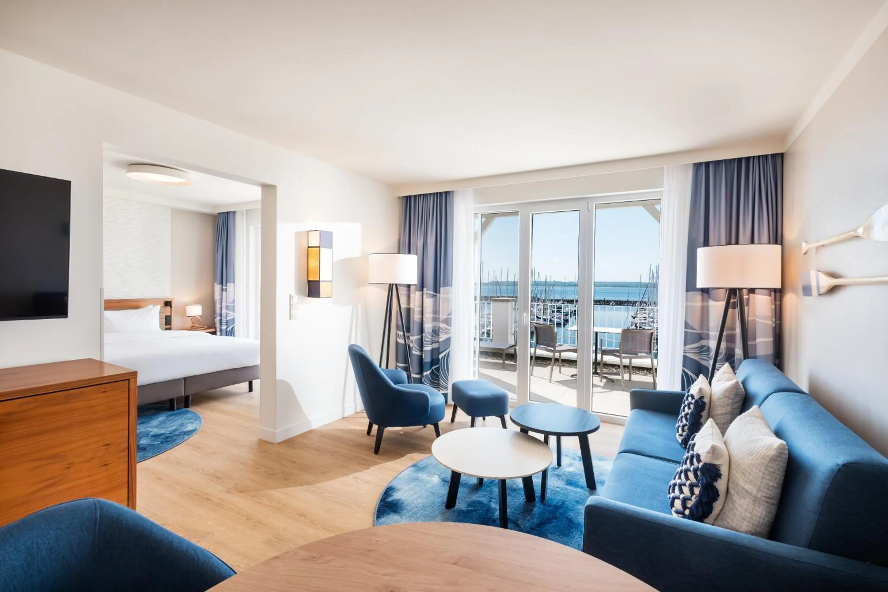 Living room, Bed in Lindner Hotel Boltenhagen, part of JdV by Hyatt