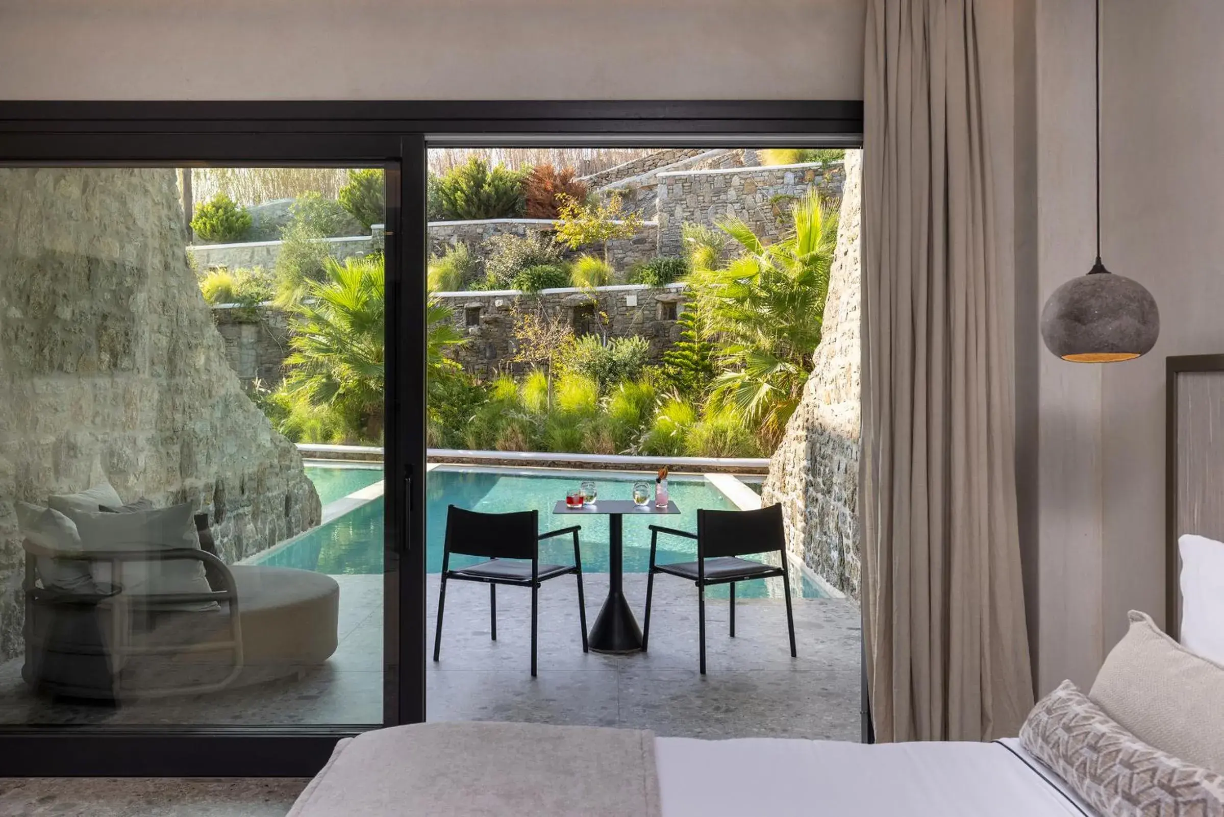 Garden view, Bed in Aeonic Suites and Spa Garden view, Bed in Aeonic Suites and Spa