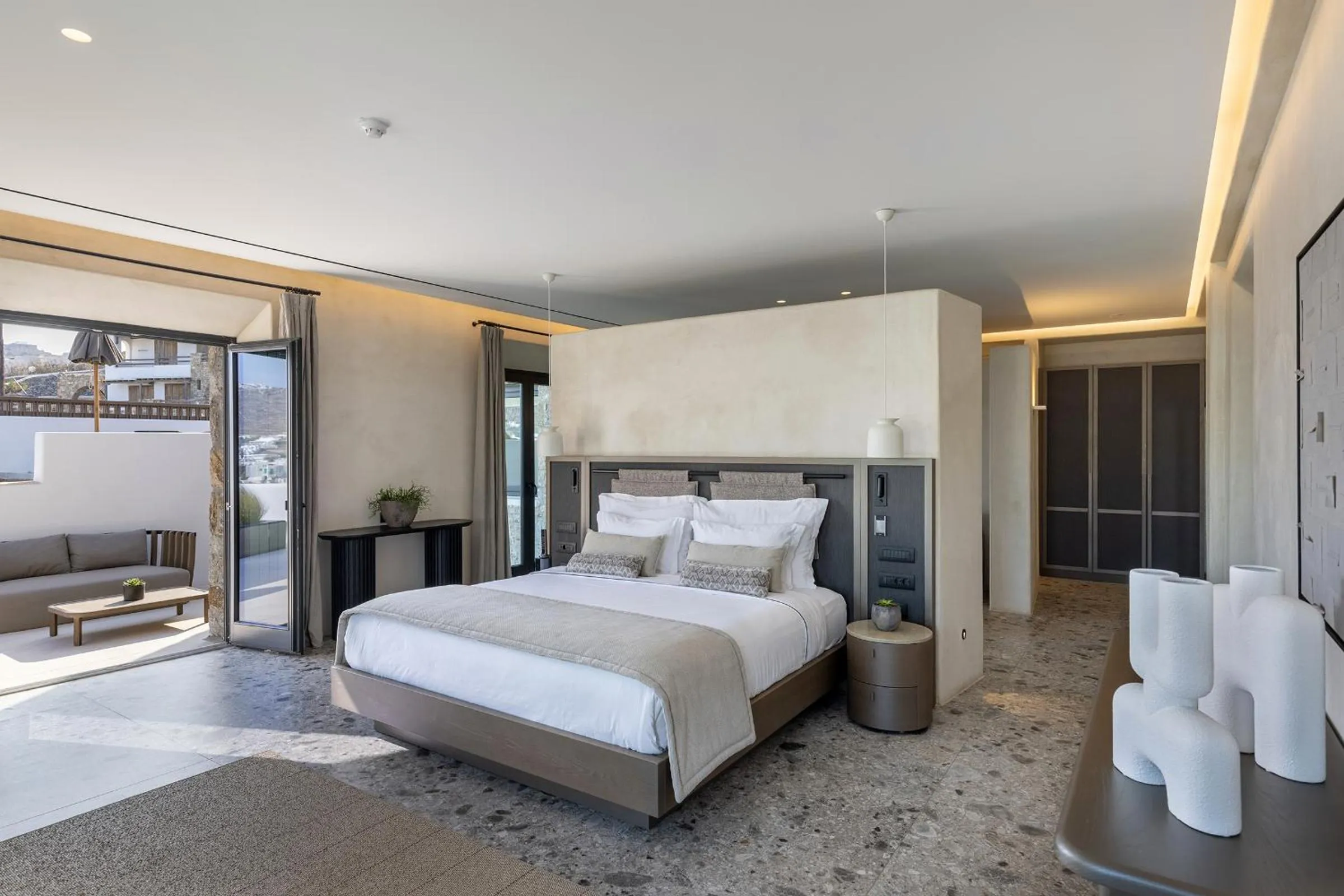Bedroom, Bed in Aeonic Suites and Spa