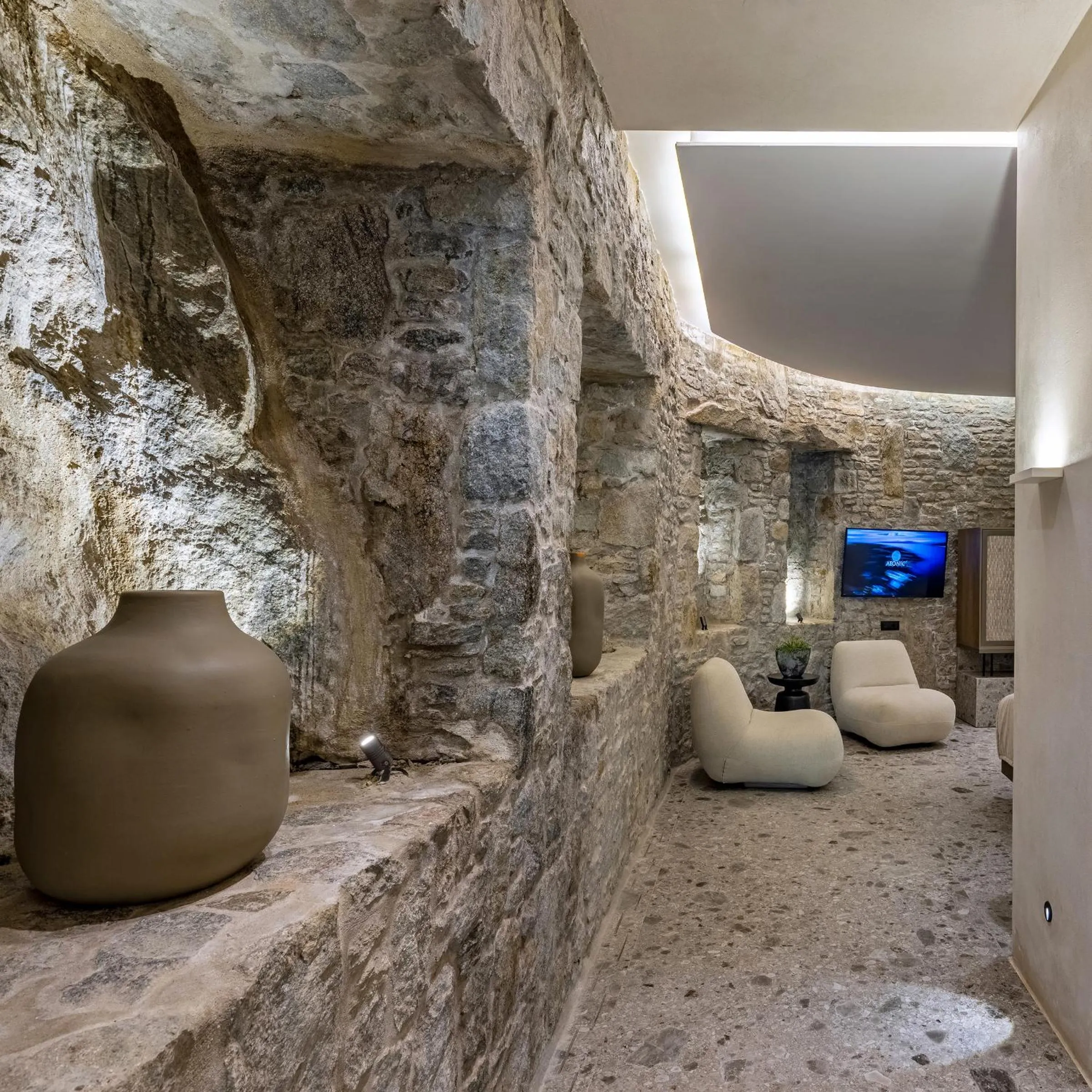 Seating area in Aeonic Suites and Spa