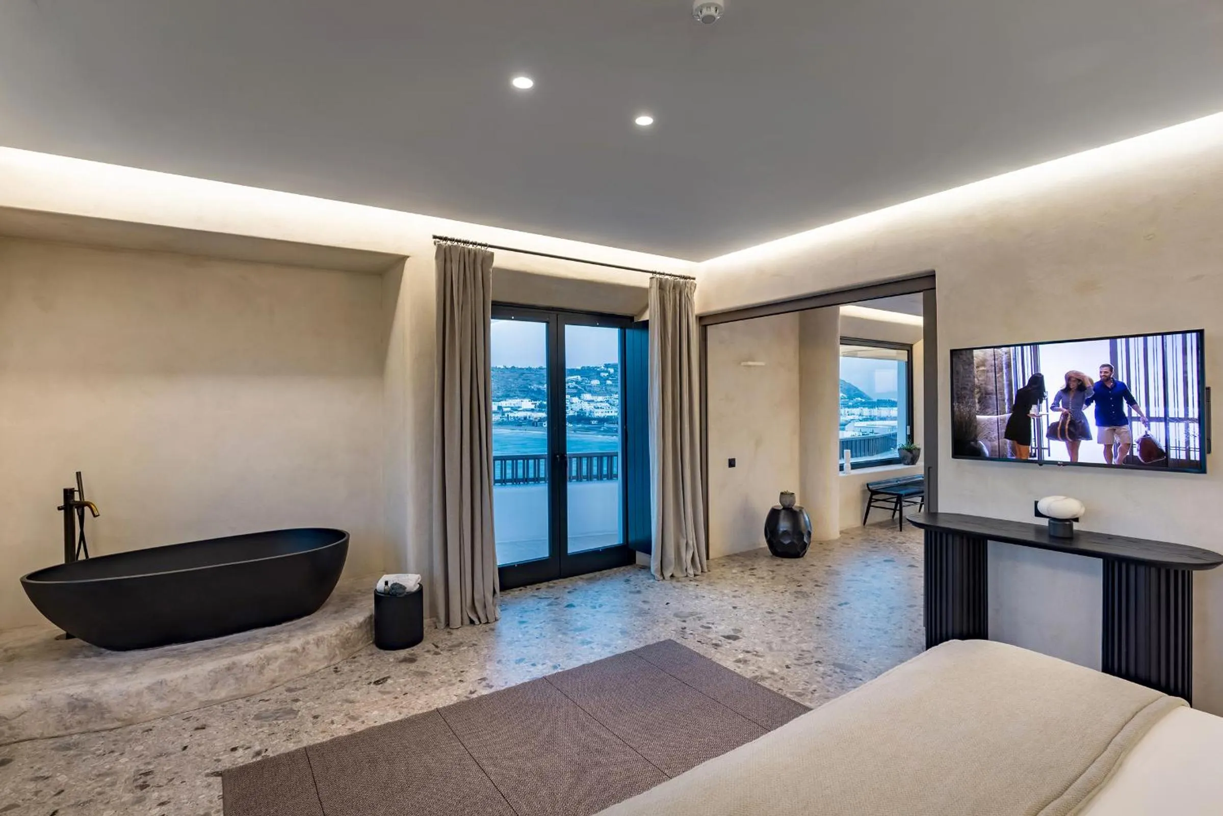 Bedroom, Bed in Aeonic Suites and Spa