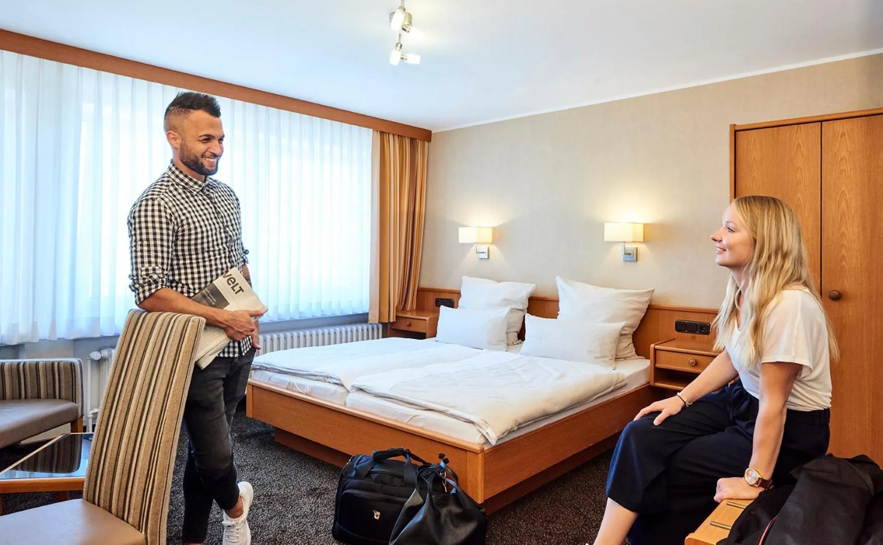 Photo of the whole room, Bed in Hotel Hansa