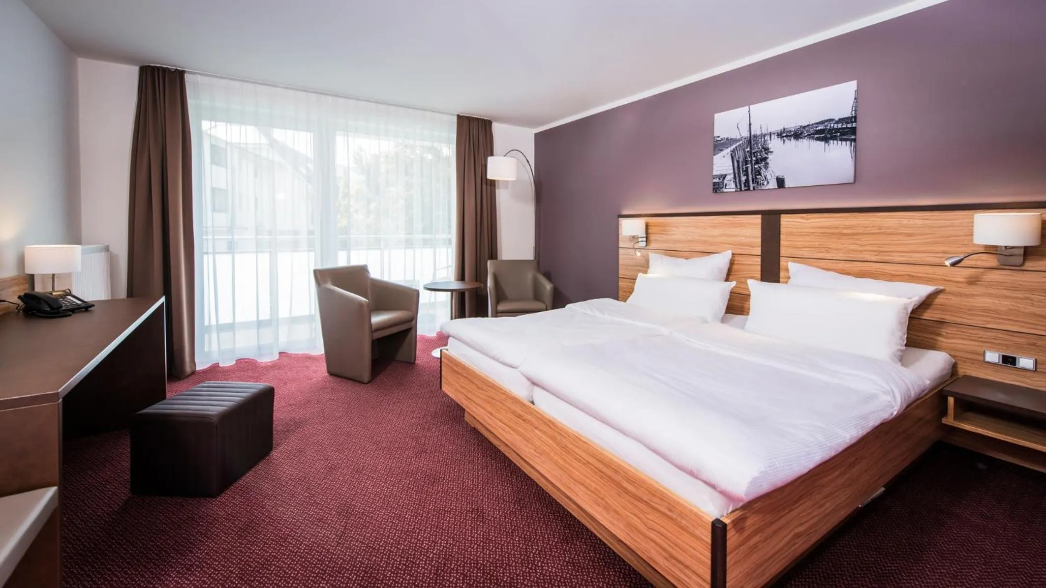 Bedroom, Bed in Hotel Hafen Büsum