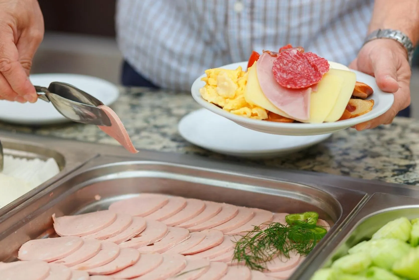 Buffet breakfast in Hotel Gran Palma Piura