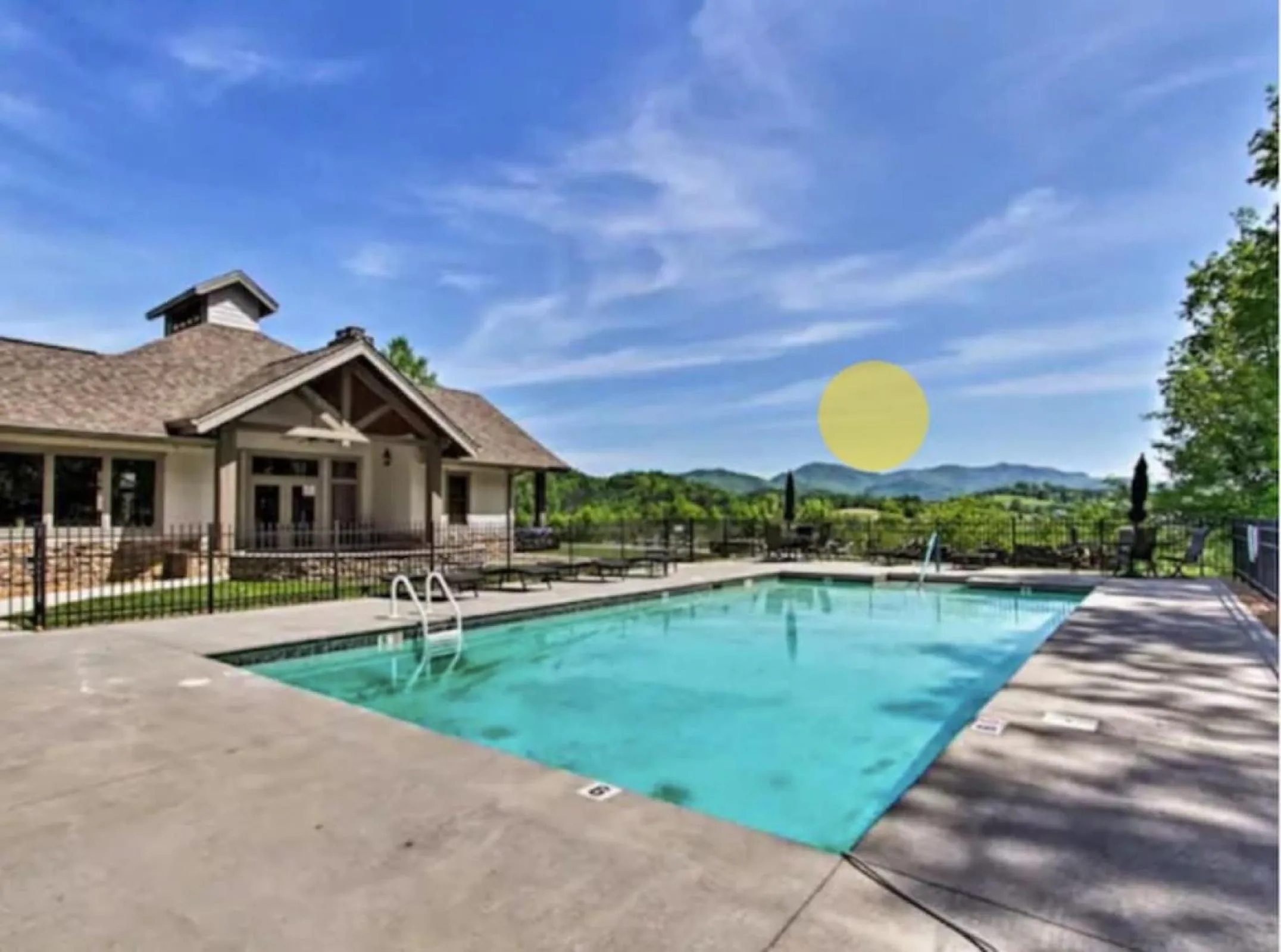 Pool view in Gorgeous Cades Cove Condo with Community Pool