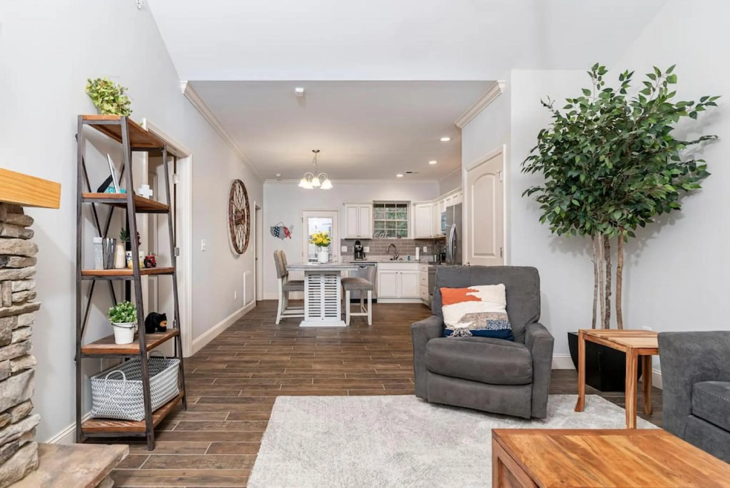 Dining area in Elegant Cades Cove Condo with Community Pool