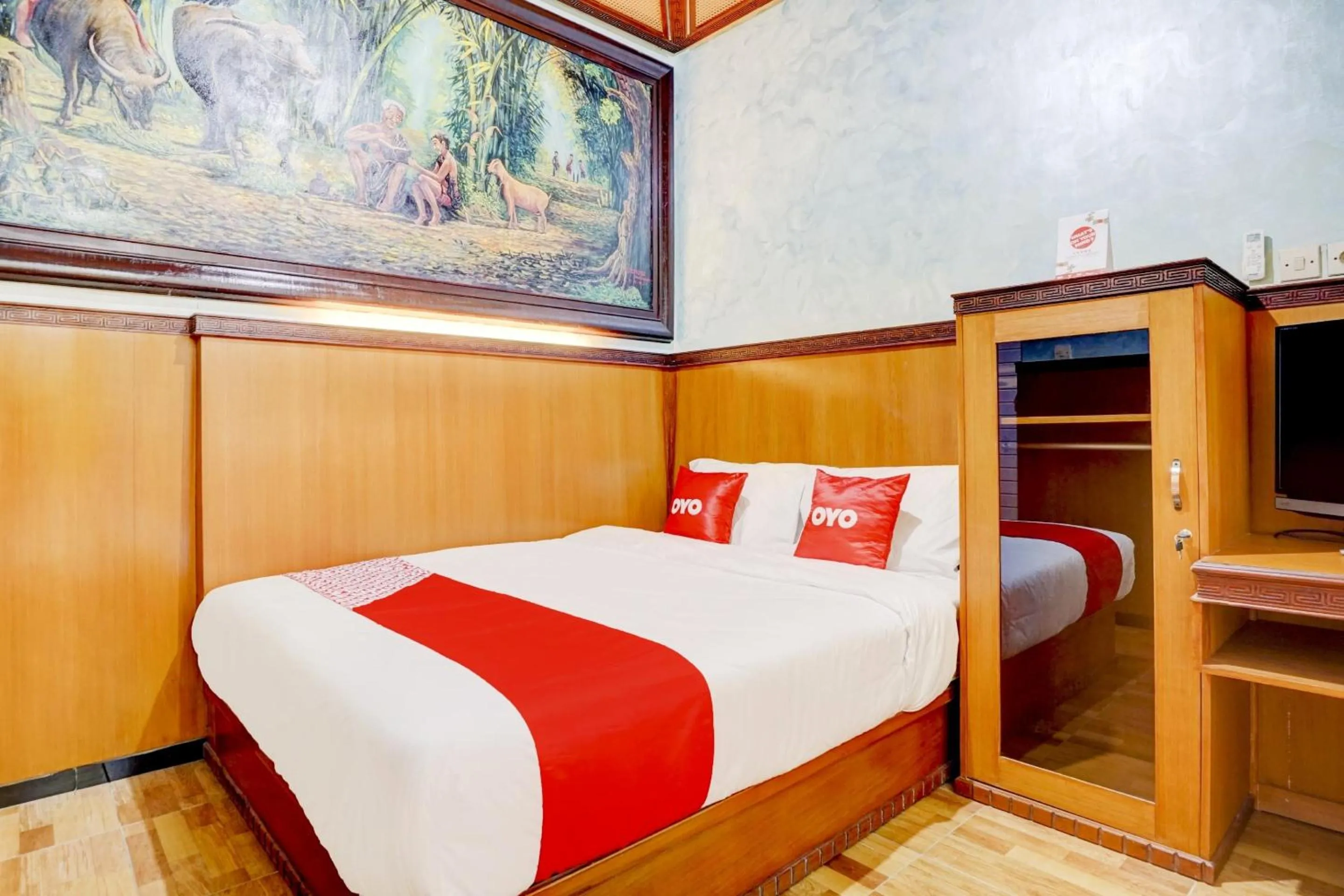 Bedroom, Bed in OYO 90303 Cafe & Homestay Kolam Pancing Abah