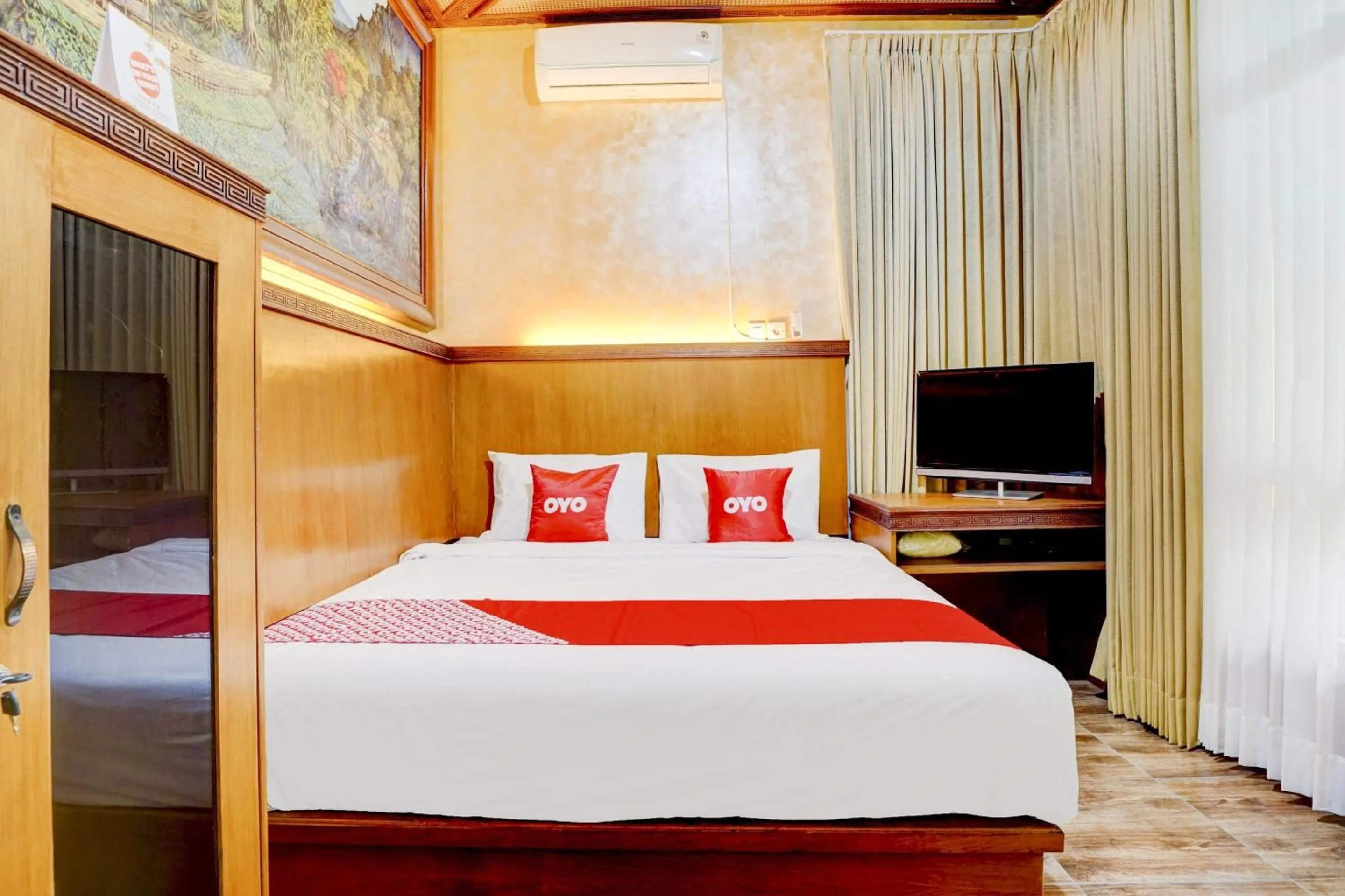 Bedroom, Bed in OYO 90303 Cafe & Homestay Kolam Pancing Abah
