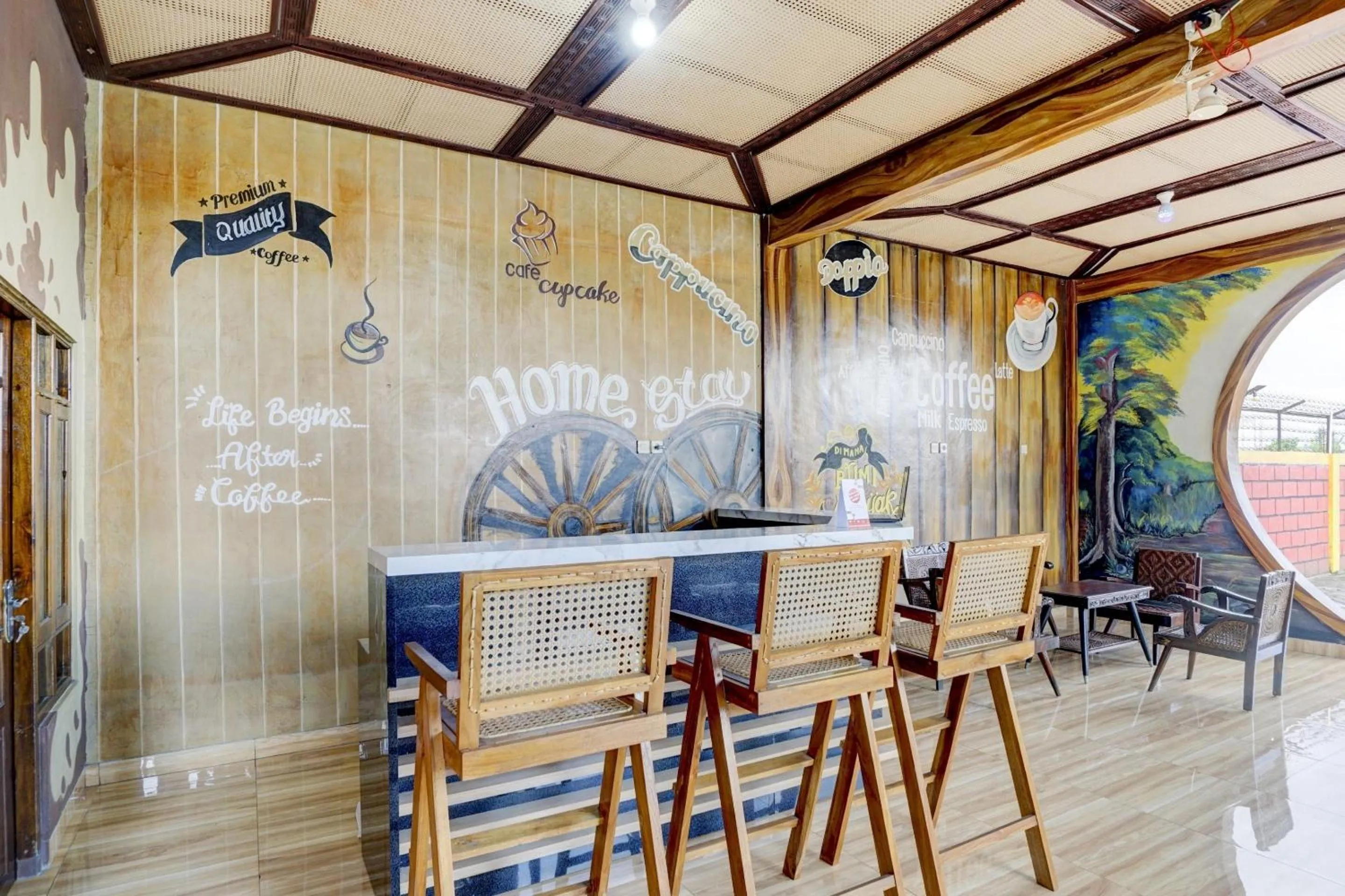 Lobby or reception in OYO 90303 Cafe & Homestay Kolam Pancing Abah