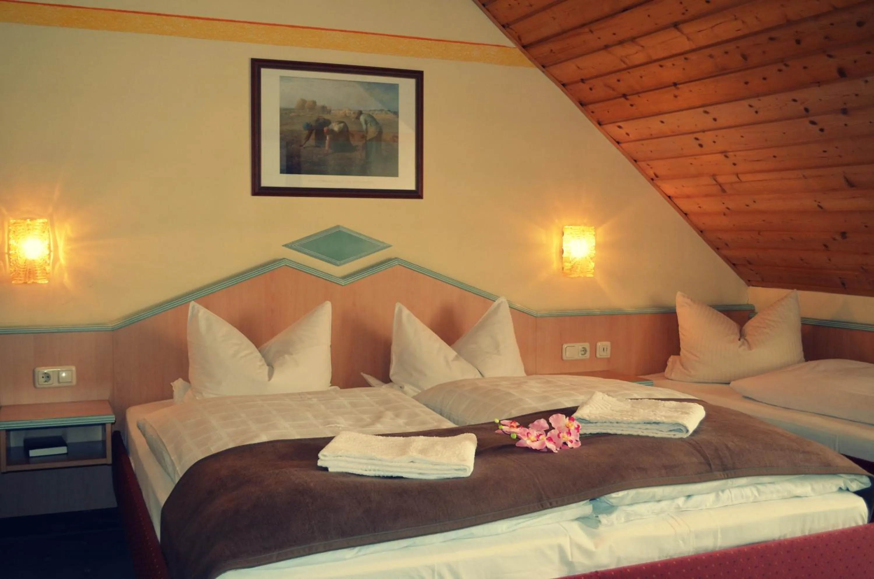 Bed in ROTHSEE Hotel