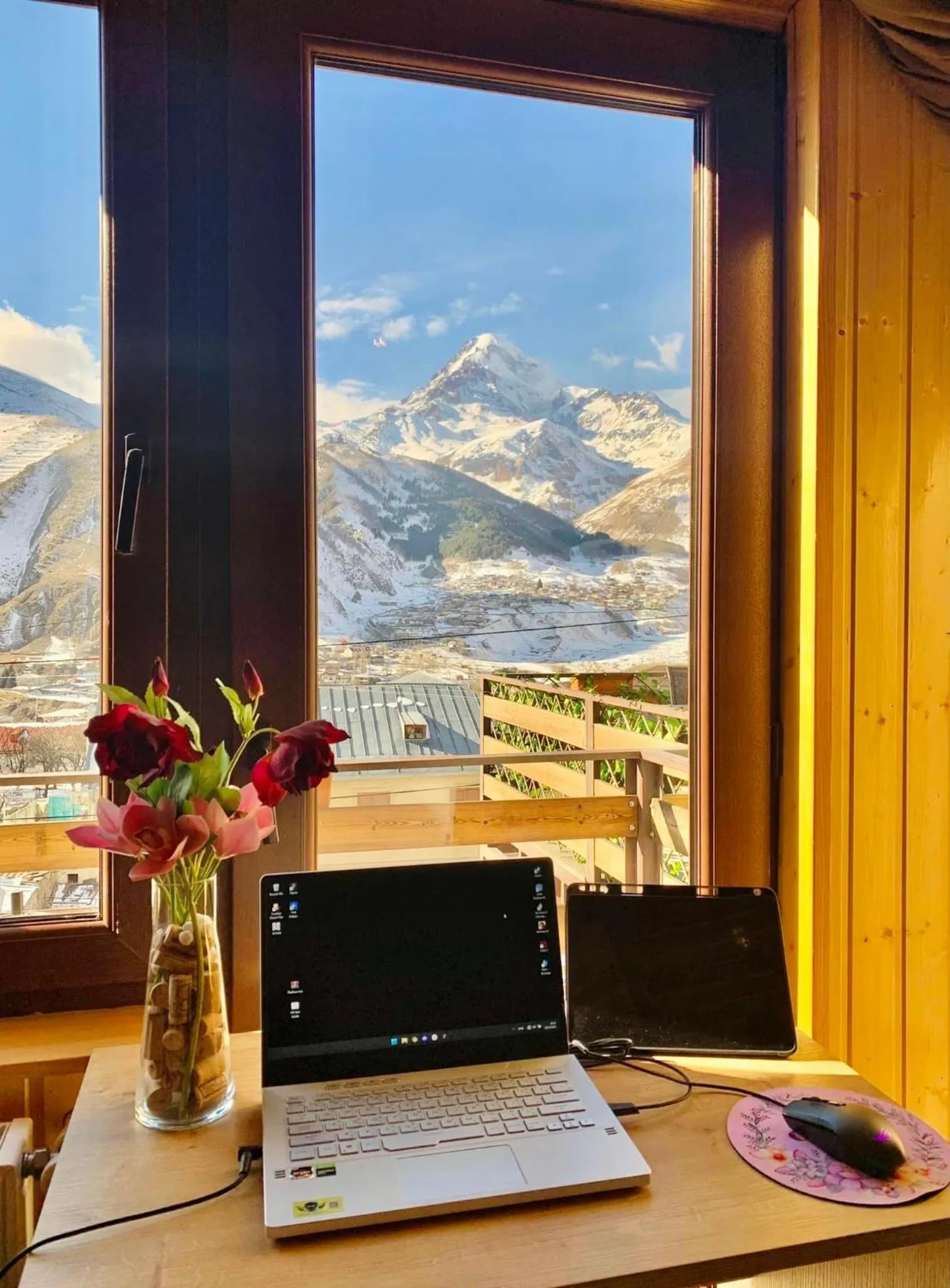 Mountain view in HOTEL KAZBEGI 1963