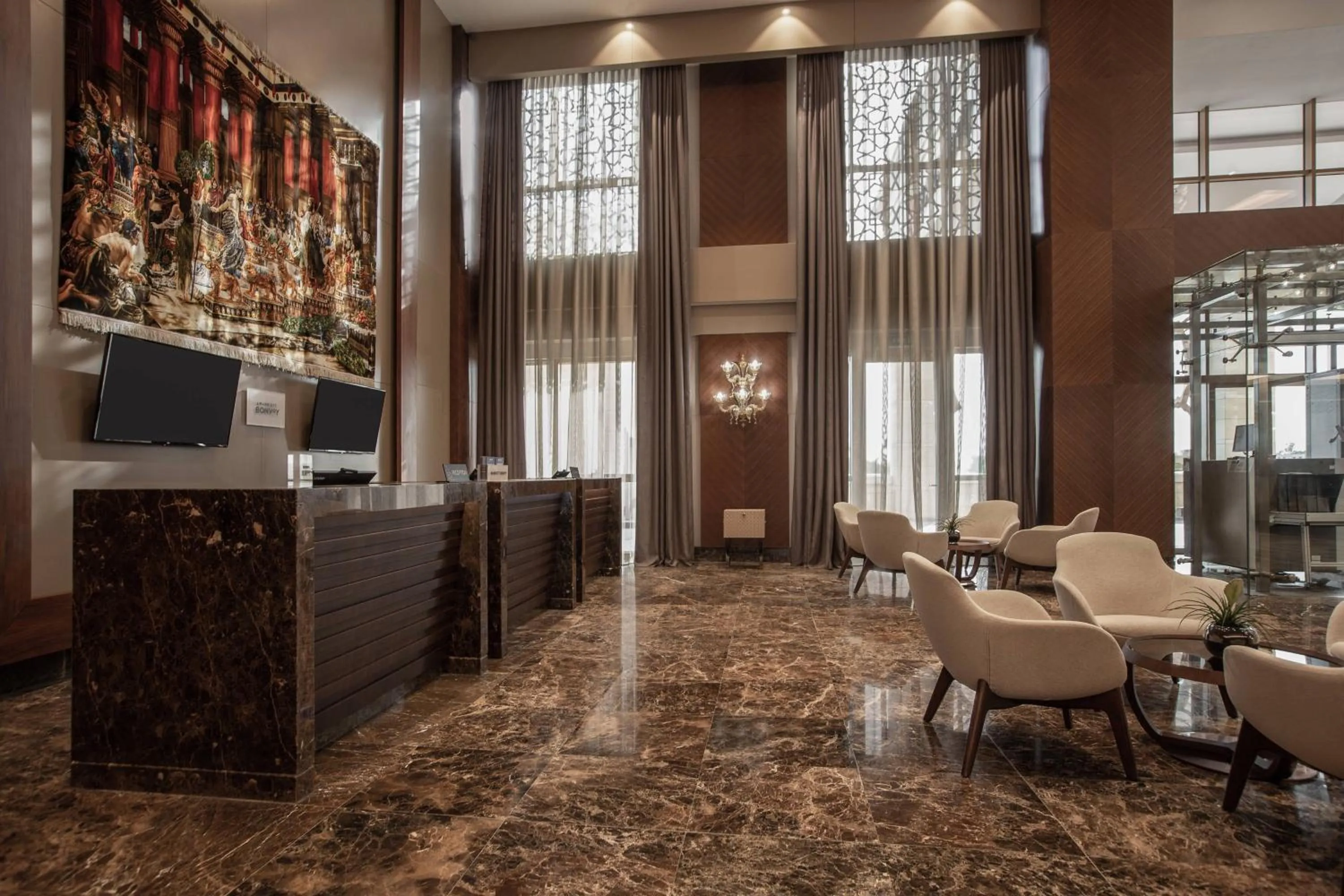 Lobby or reception in Algiers Marriott Hotel Bab Ezzouar