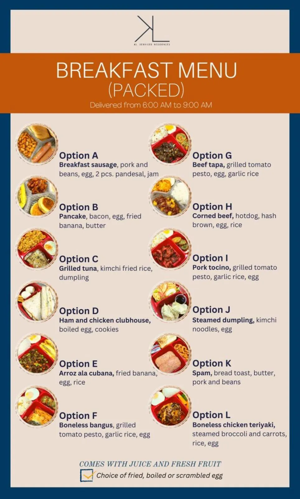 Breakfast in KL Serviced Residences Managed by HII