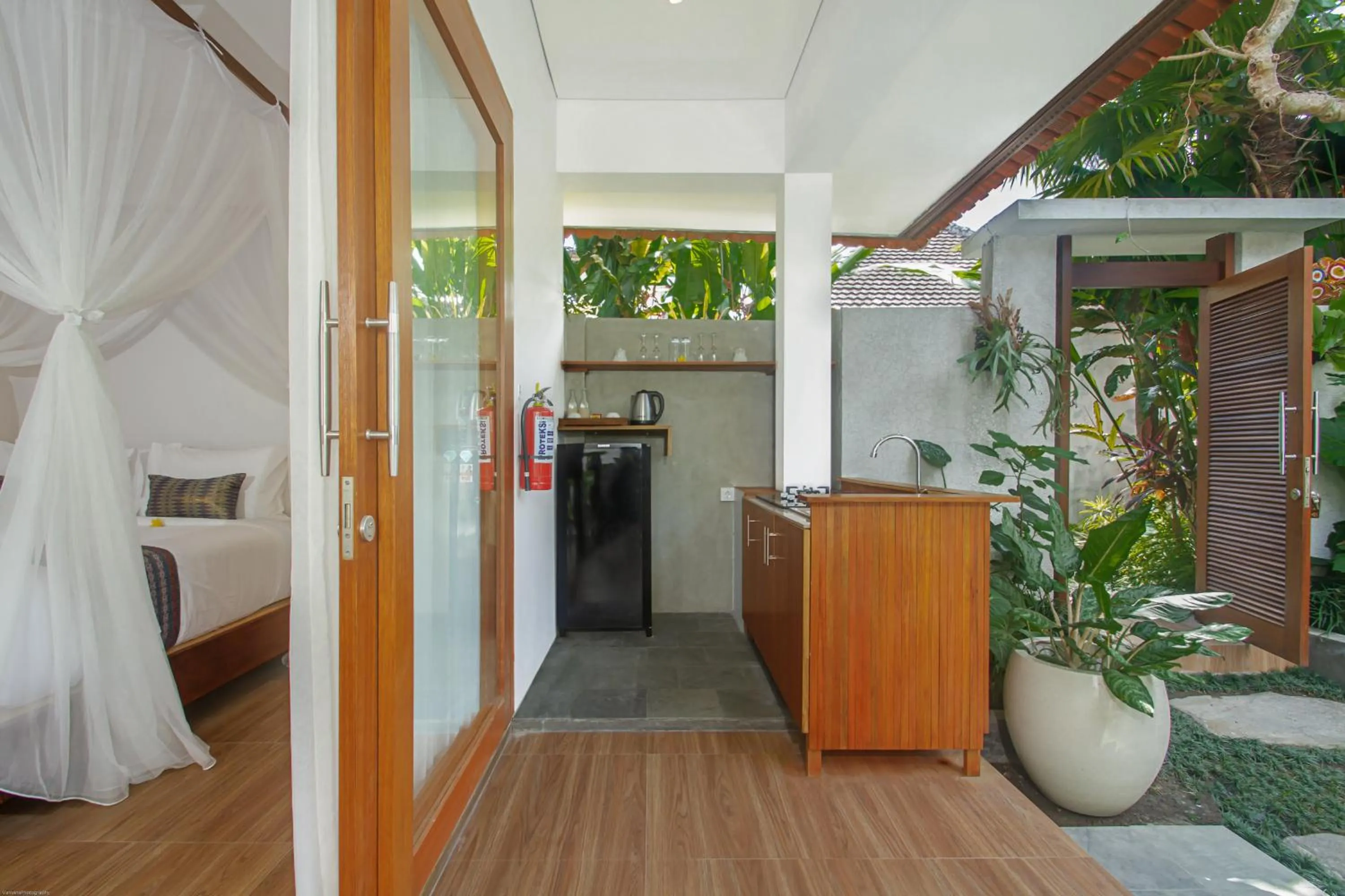 kitchen in Reswaha Villas by GenuineHost