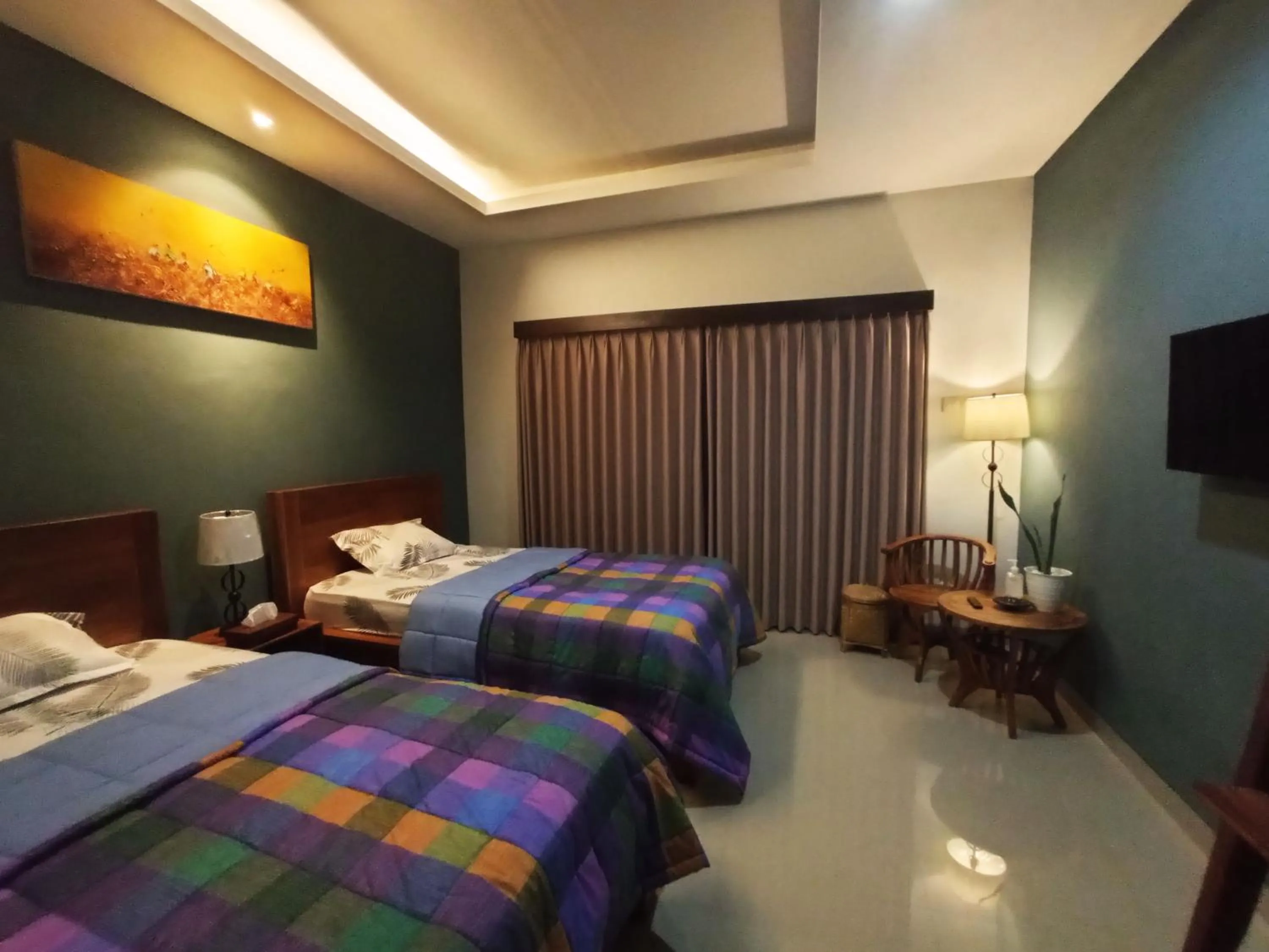 Bed in Tamiu Guesthouse at Desa Wisata Keramas Near Keramas Surf Beach