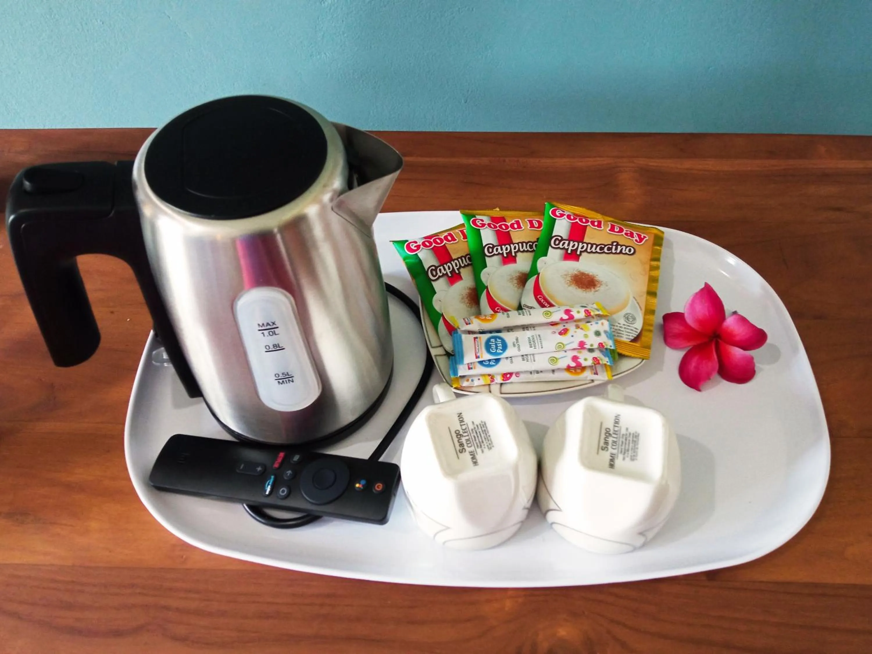 Coffee/tea facilities in Tamiu Guesthouse at Desa Wisata Keramas Near Keramas Surf Beach