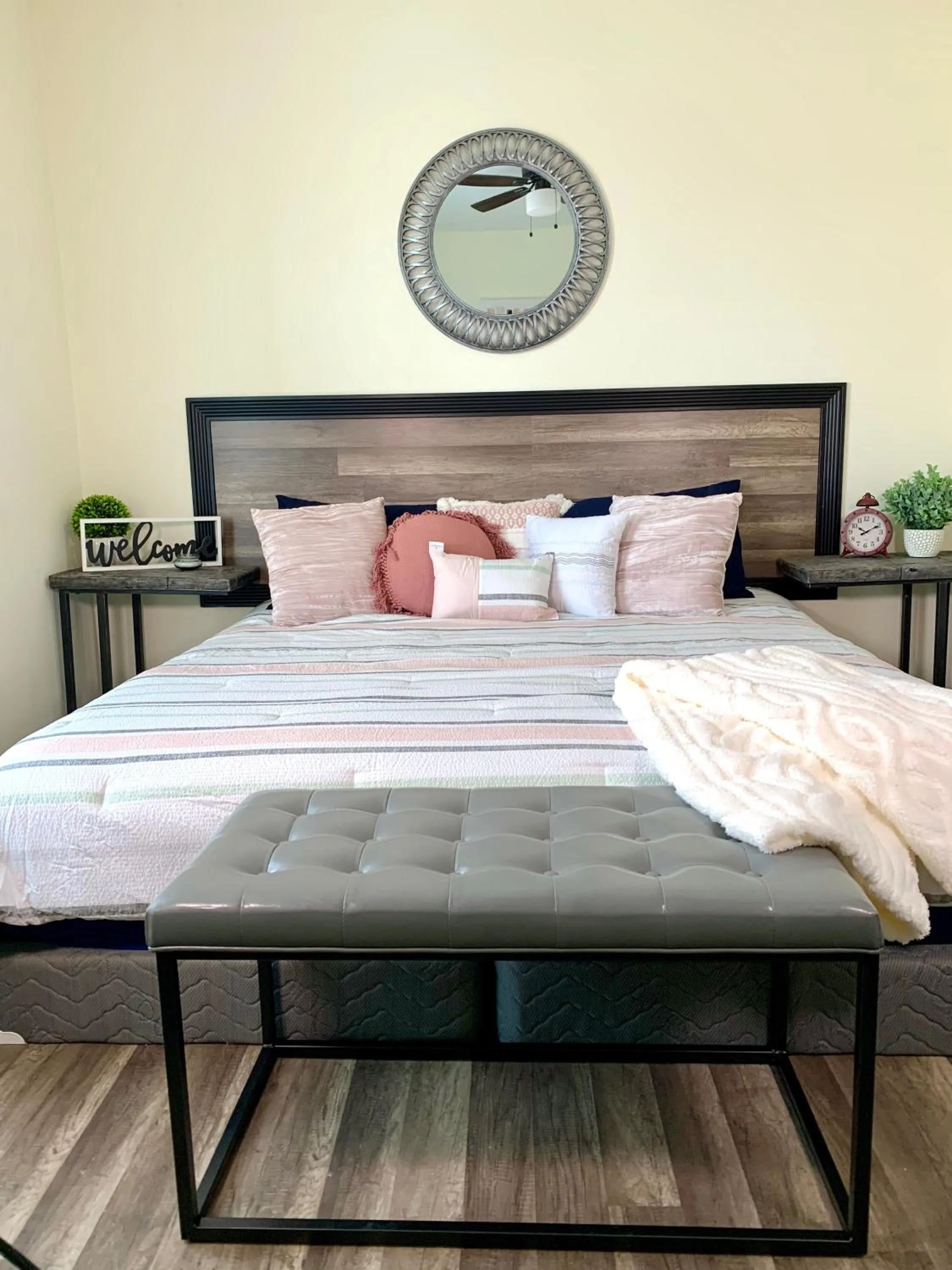 Bedroom, Bed in The Eastside Manor- With Private Yard & Free Parking, Minutes From Falls & Casino by Niagara Hospitality