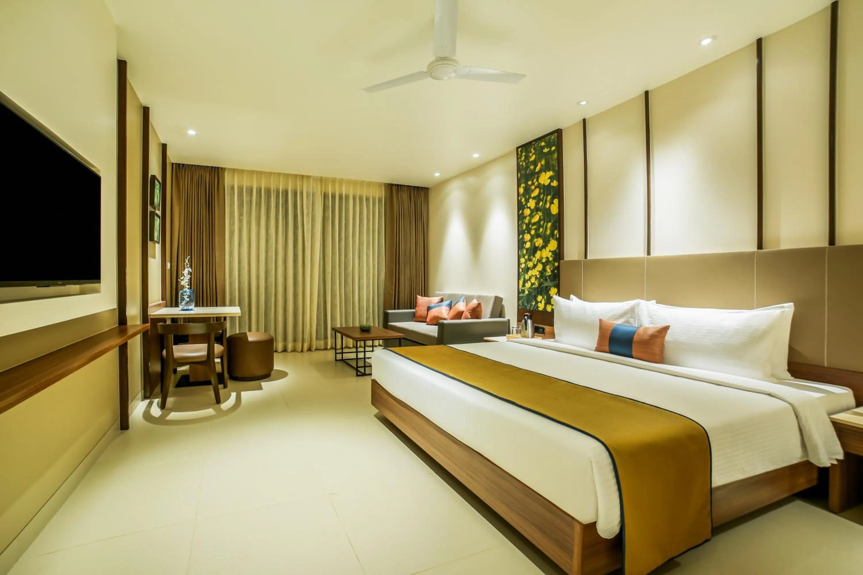 Bed in Club Mahindra Assonora, Goa