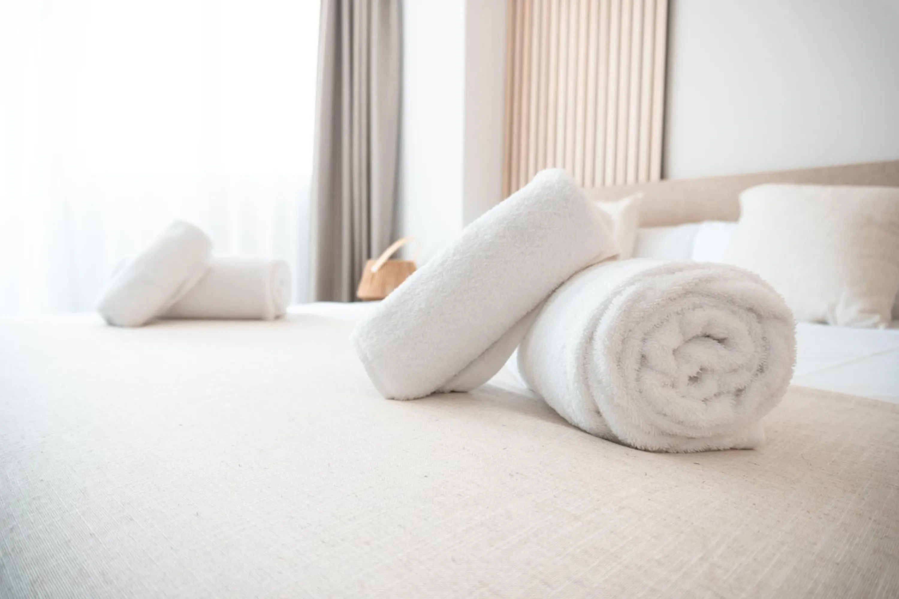 Bedroom, Bed in Portomar Apartments - 4-Star Superior Hotel