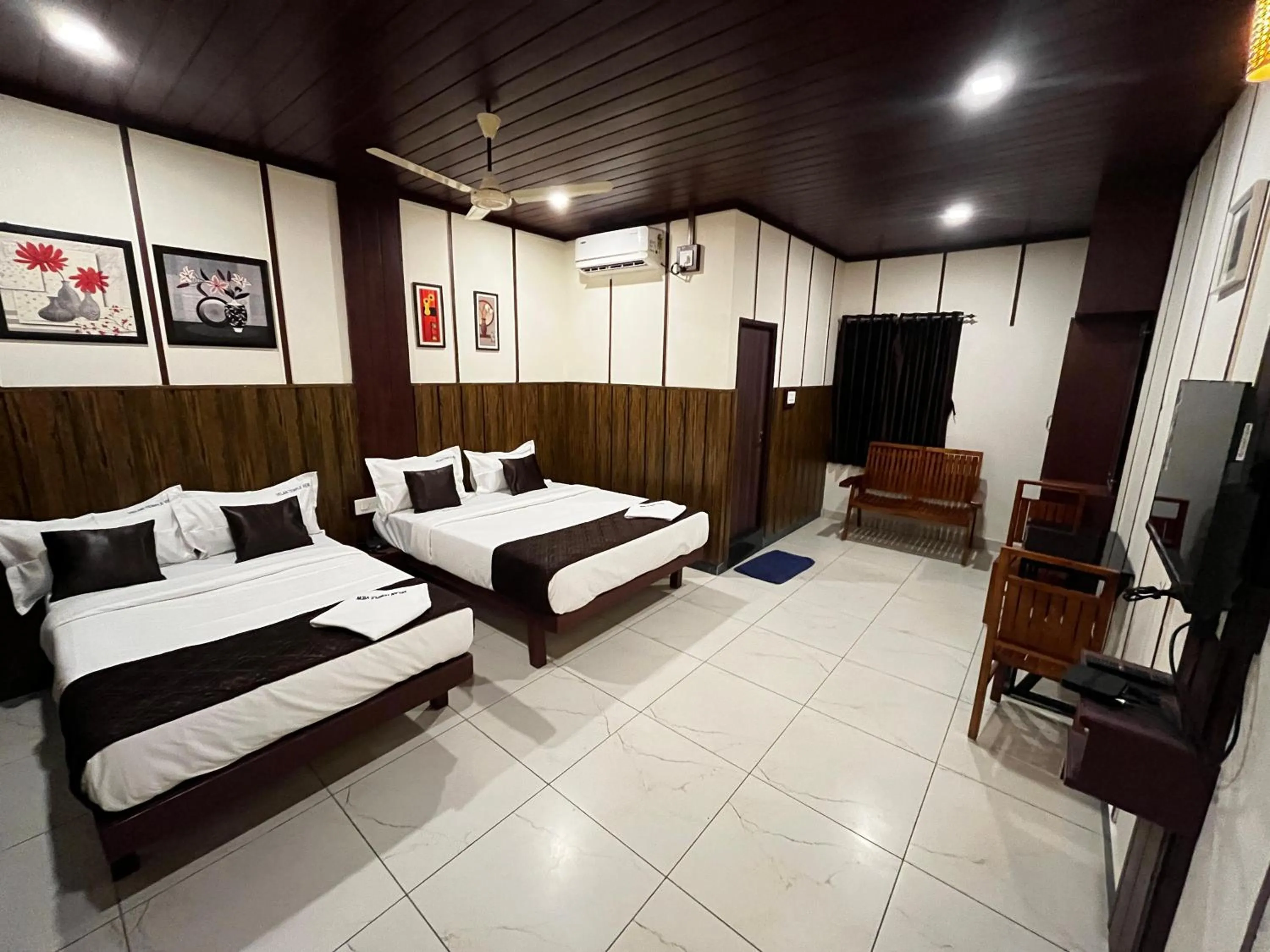 Bed in Velan Temple View