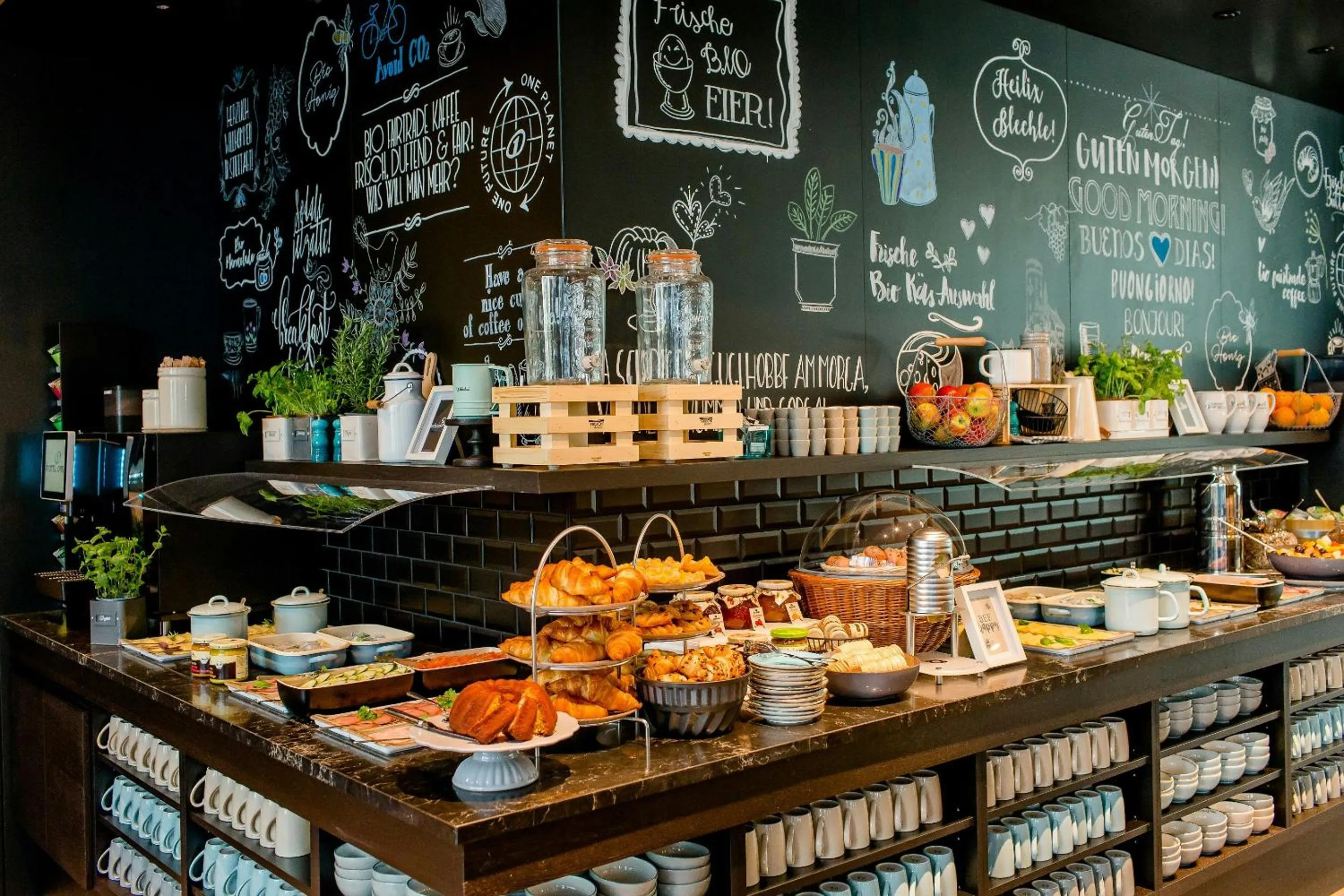 Buffet breakfast in Motel One Stuttgart-Hauptbahnhof